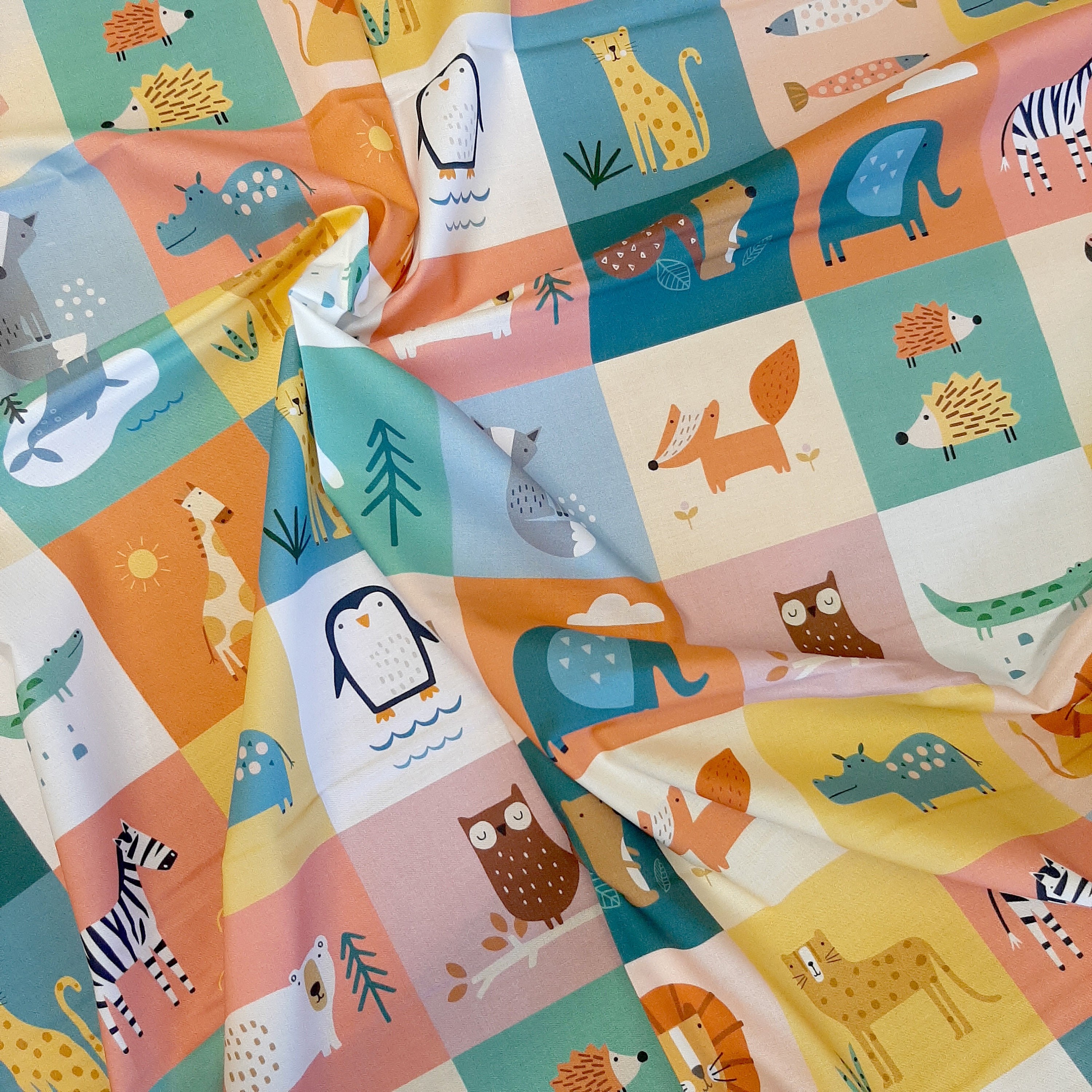 Animal Quilt Panels, Animal cheater quilt fabric, Squares quilting