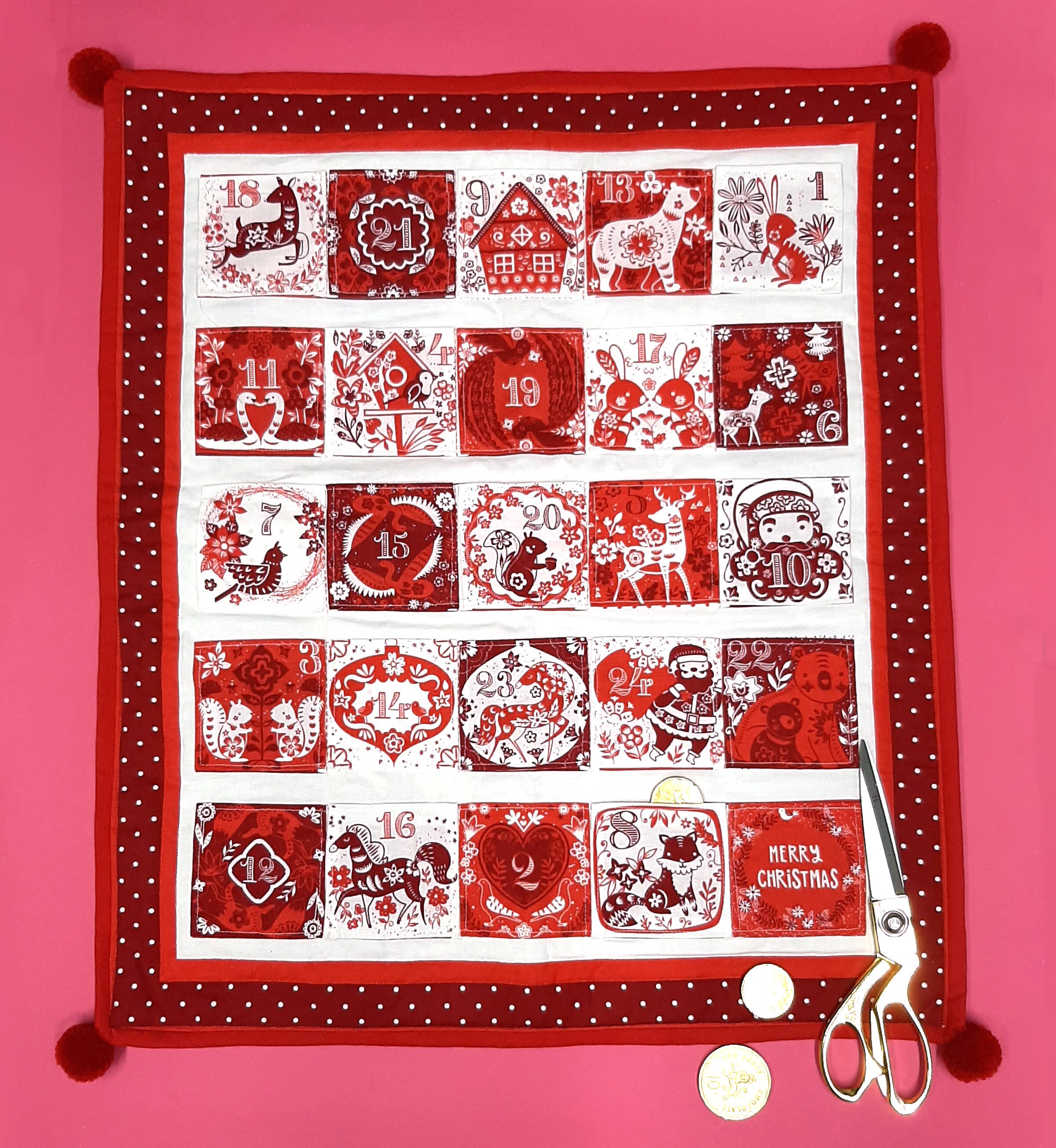 DIY Advent Calendar Kit Dashwood Christmas Advent Calendar DIY Fabric Advent Calendar Panel