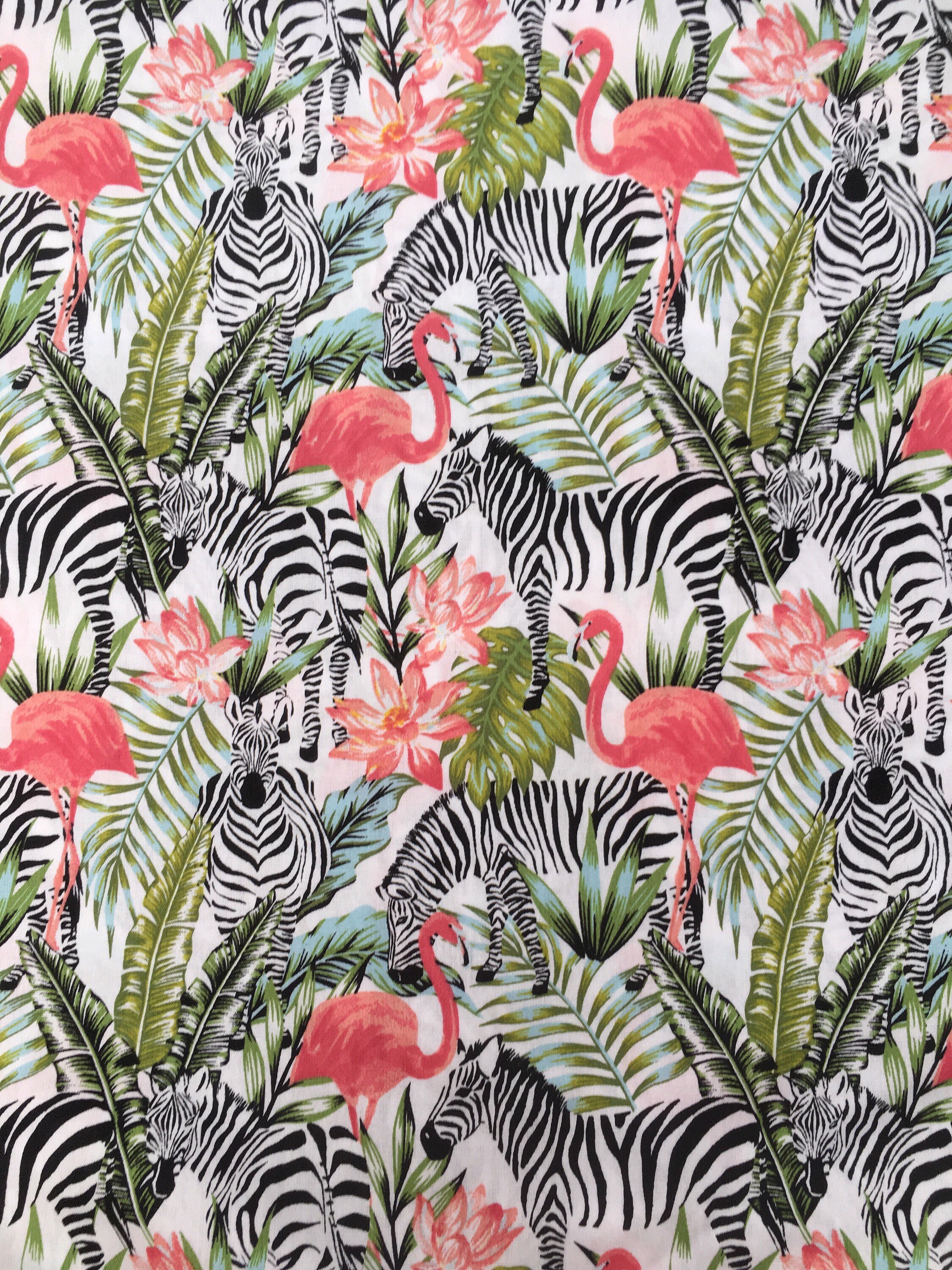 Tropical Animals printed cotton, oekotex branded 100 cotton, tropical