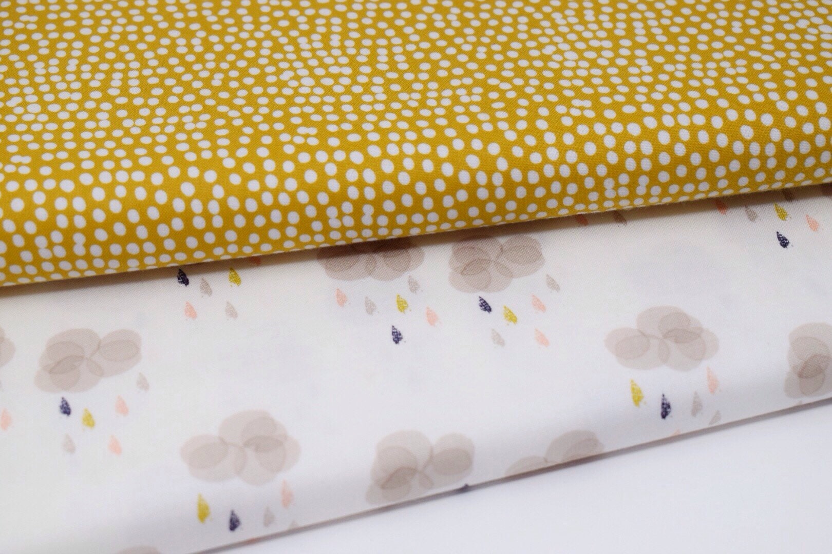 Dashwood flurry gold fabric Polk dot woven cotton Spot quilting