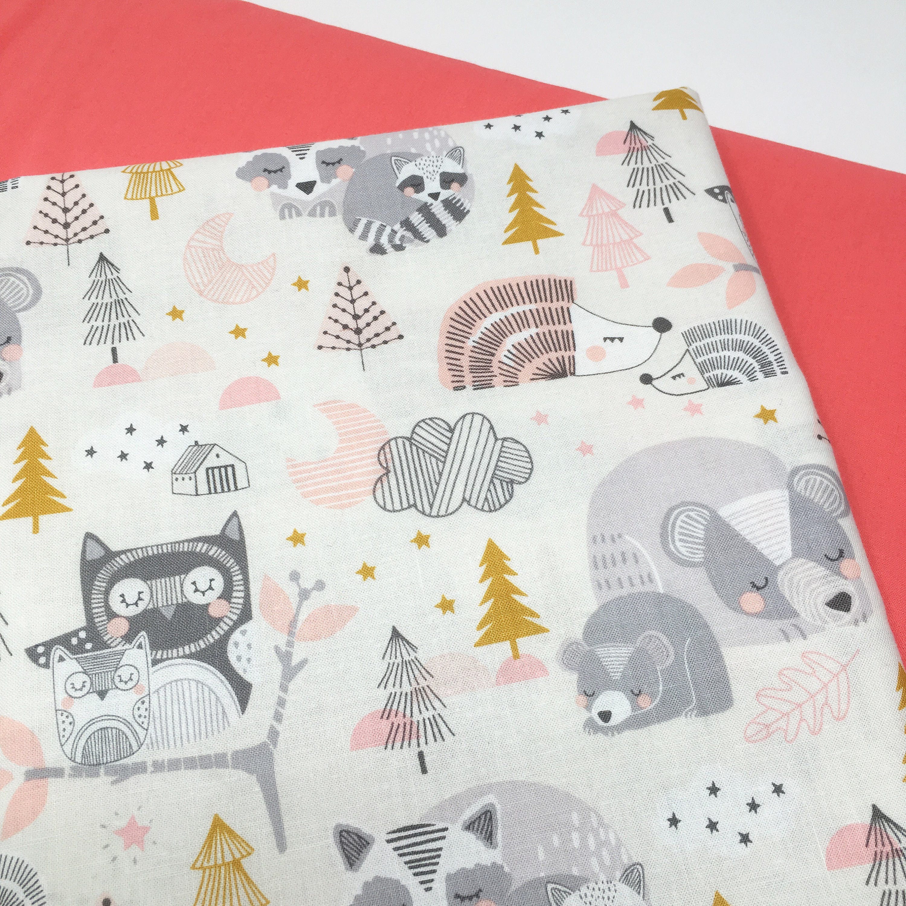 Woodland forest fabric Blend sweet dreams Woodland nursery cotton