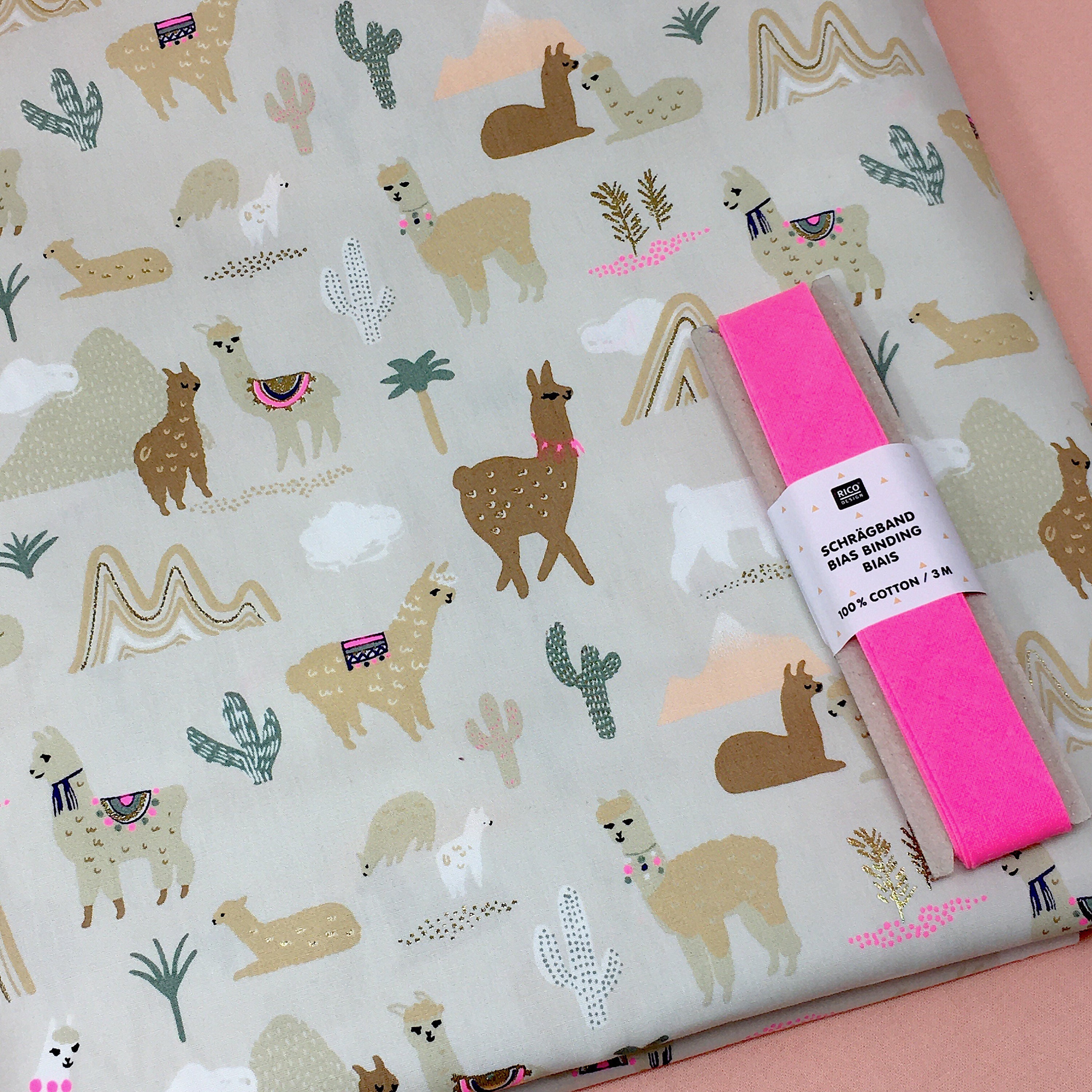 rico design fabrics, alpaca fabric, alpaca cotton, neon fabric, llama