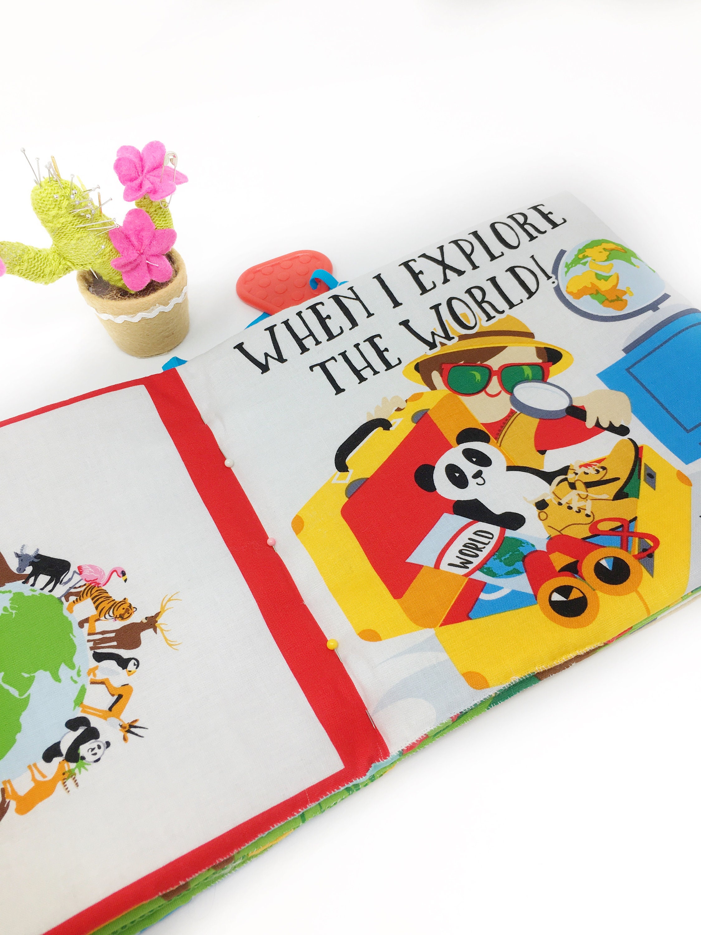 Book sewing kit - Book making kit - book panel fabric - soft book panel