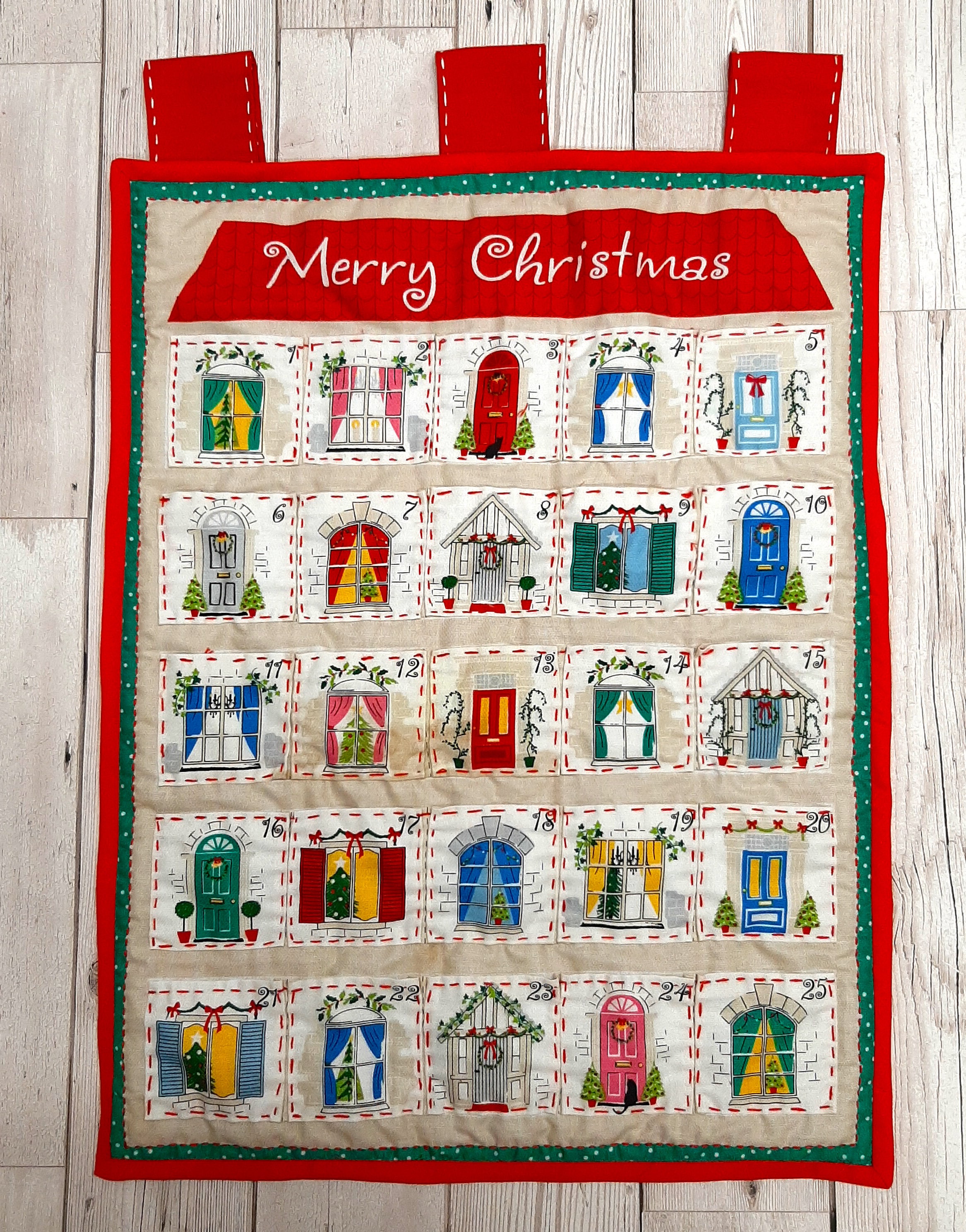 Fabric Advent calendar Kit Christmas Advent Calendar kit with pockets