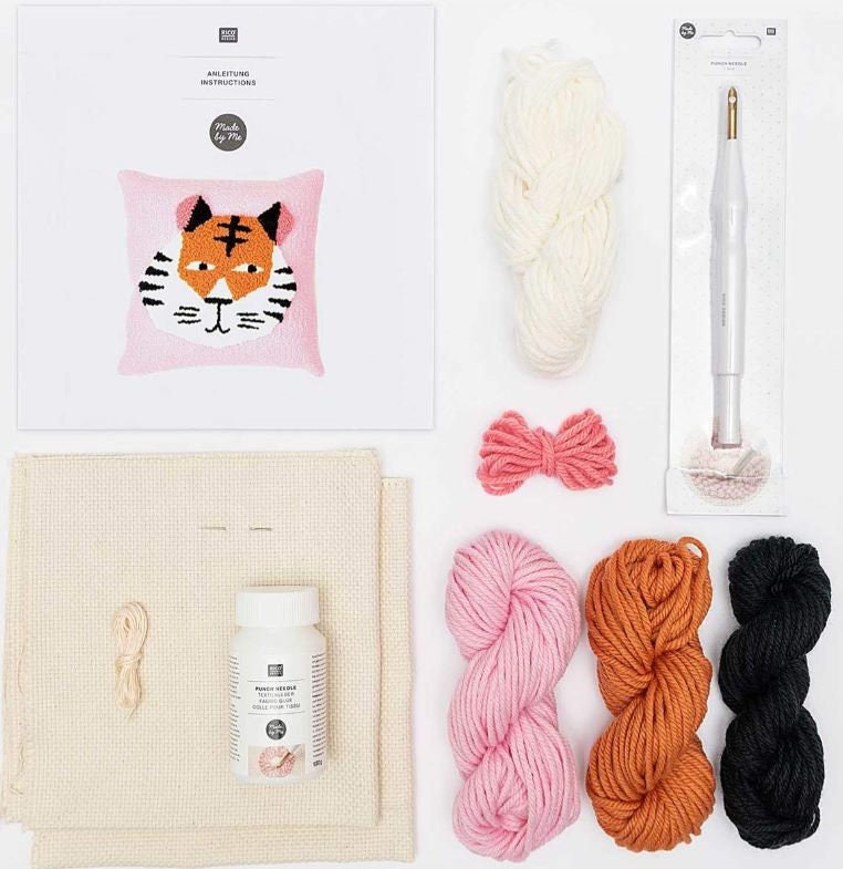 Punch needle embroidery complete kit, Rico beginners punch needle