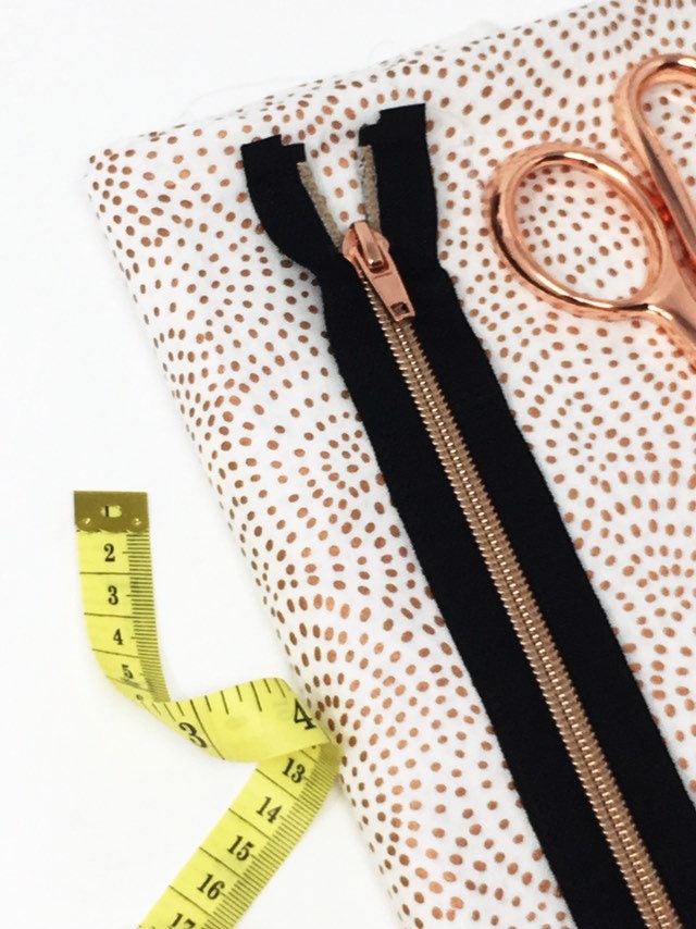 20cm Rose Gold Zip 20cm Zipper Copper Colour Open Ended Zipper