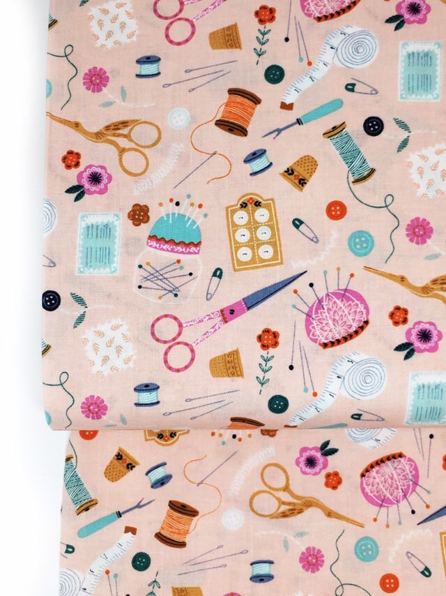 Sewing machine fabric Dashwood studio Stitch Floral cotton fabric