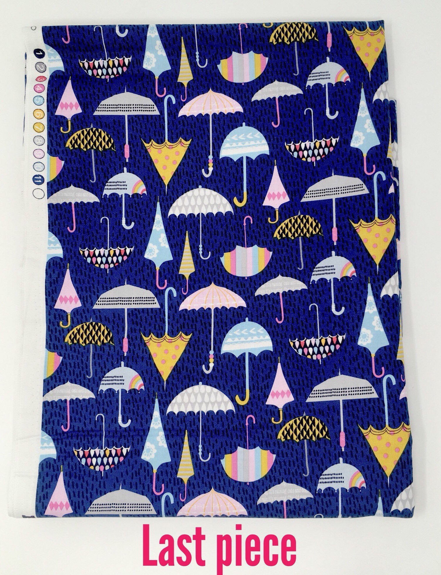 Dashwood umbrella printed cotton Cute umbrella quilt fabric Blue