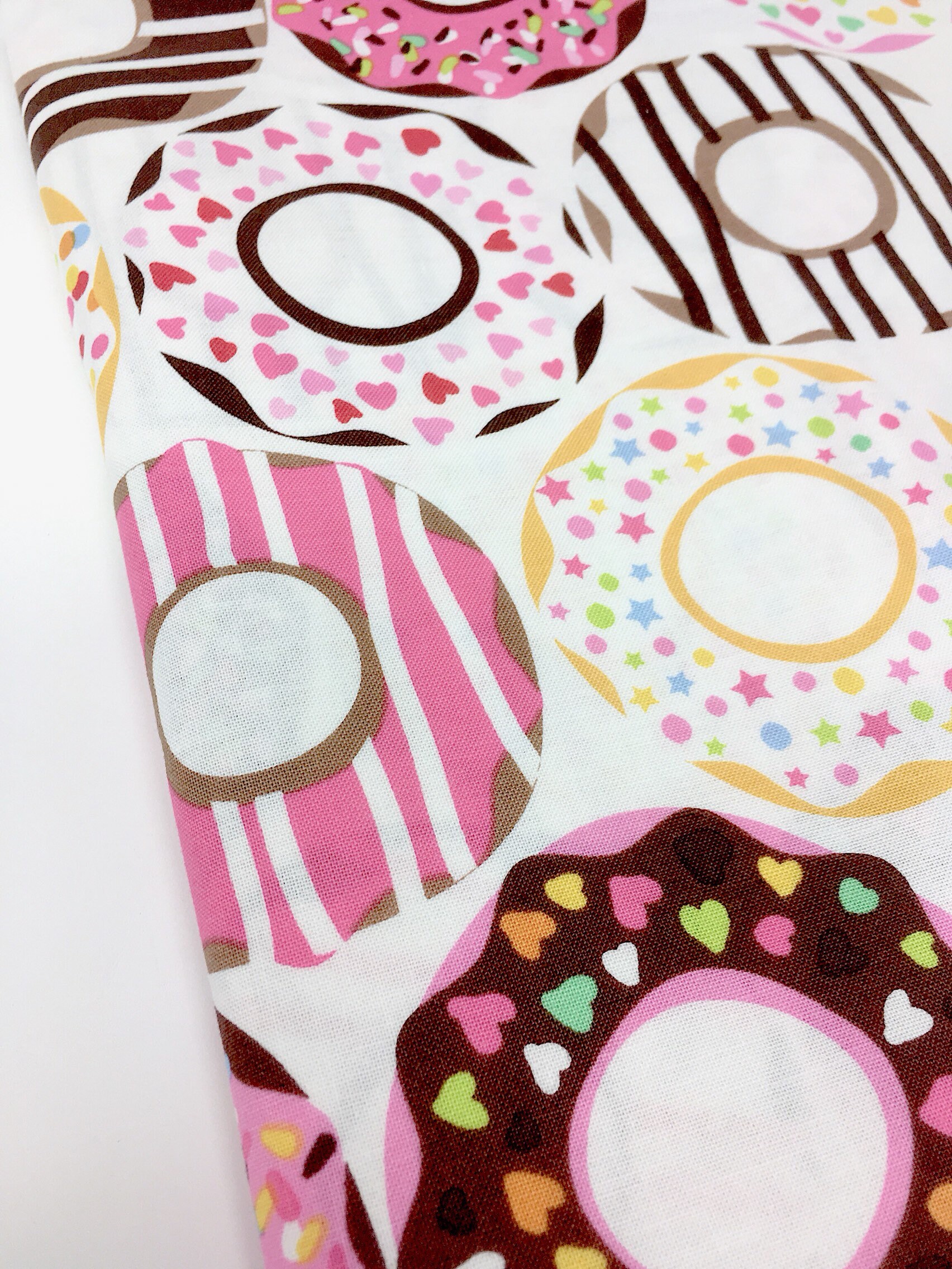 Donut printed cotton by the metre Blend Donut party fabric Donut
