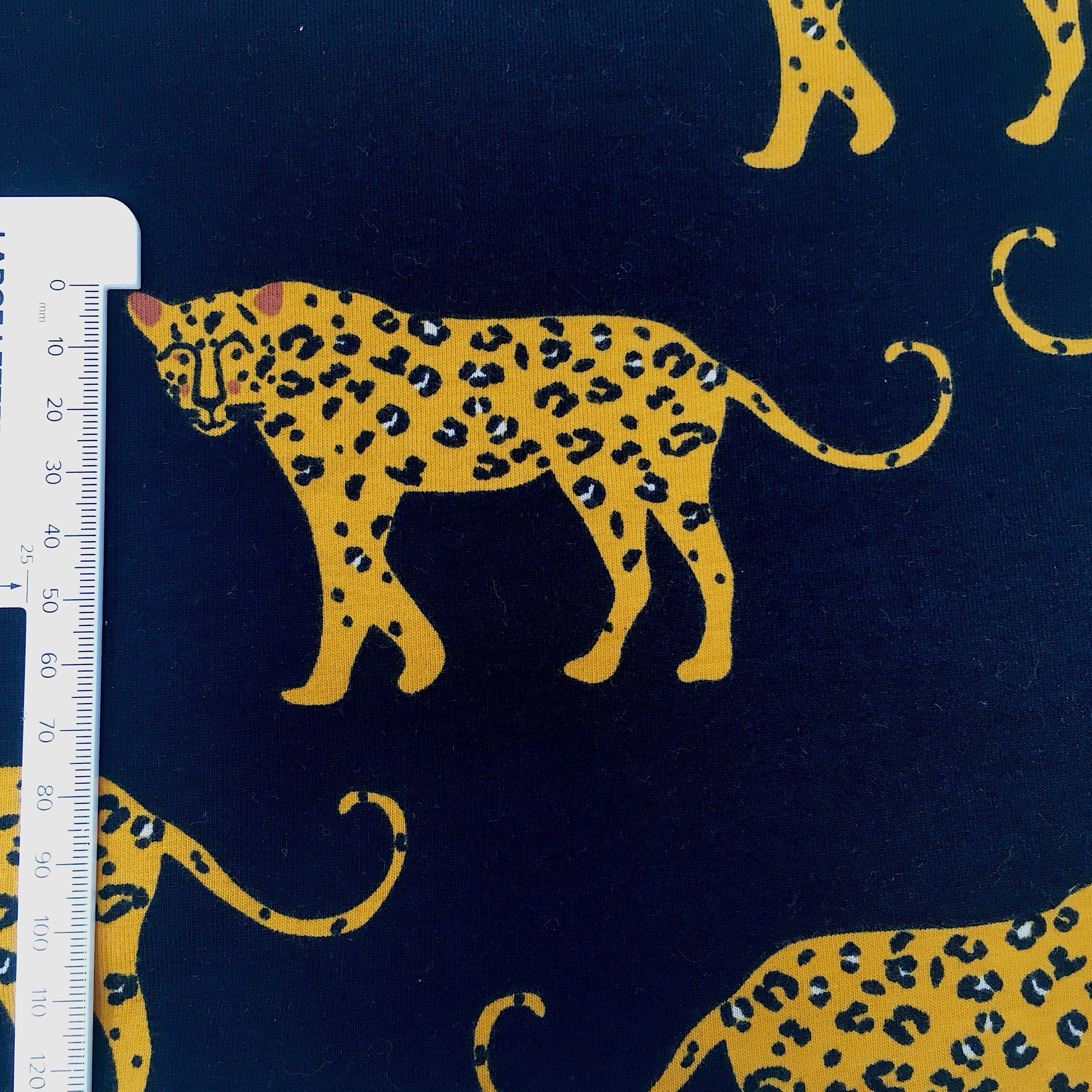 Leopard print cotton spandex jersey knit Animal print fabric Leopard animal print fabric for