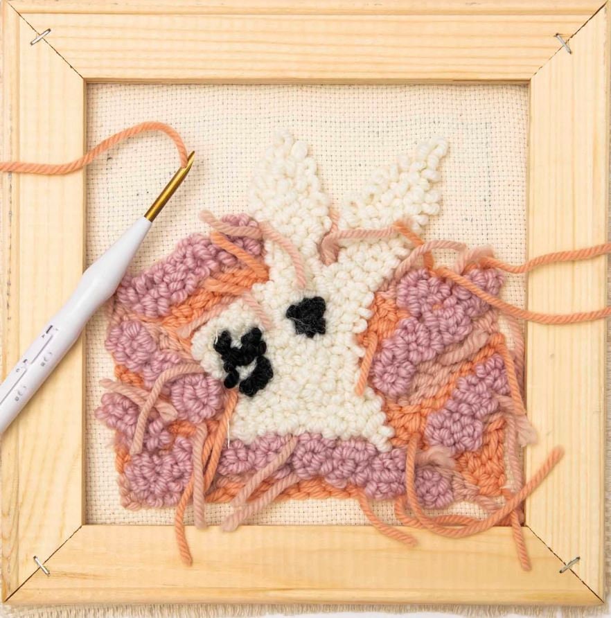 Wooden Punch needle frame, Punch needle gripper frame, Hand embroidery