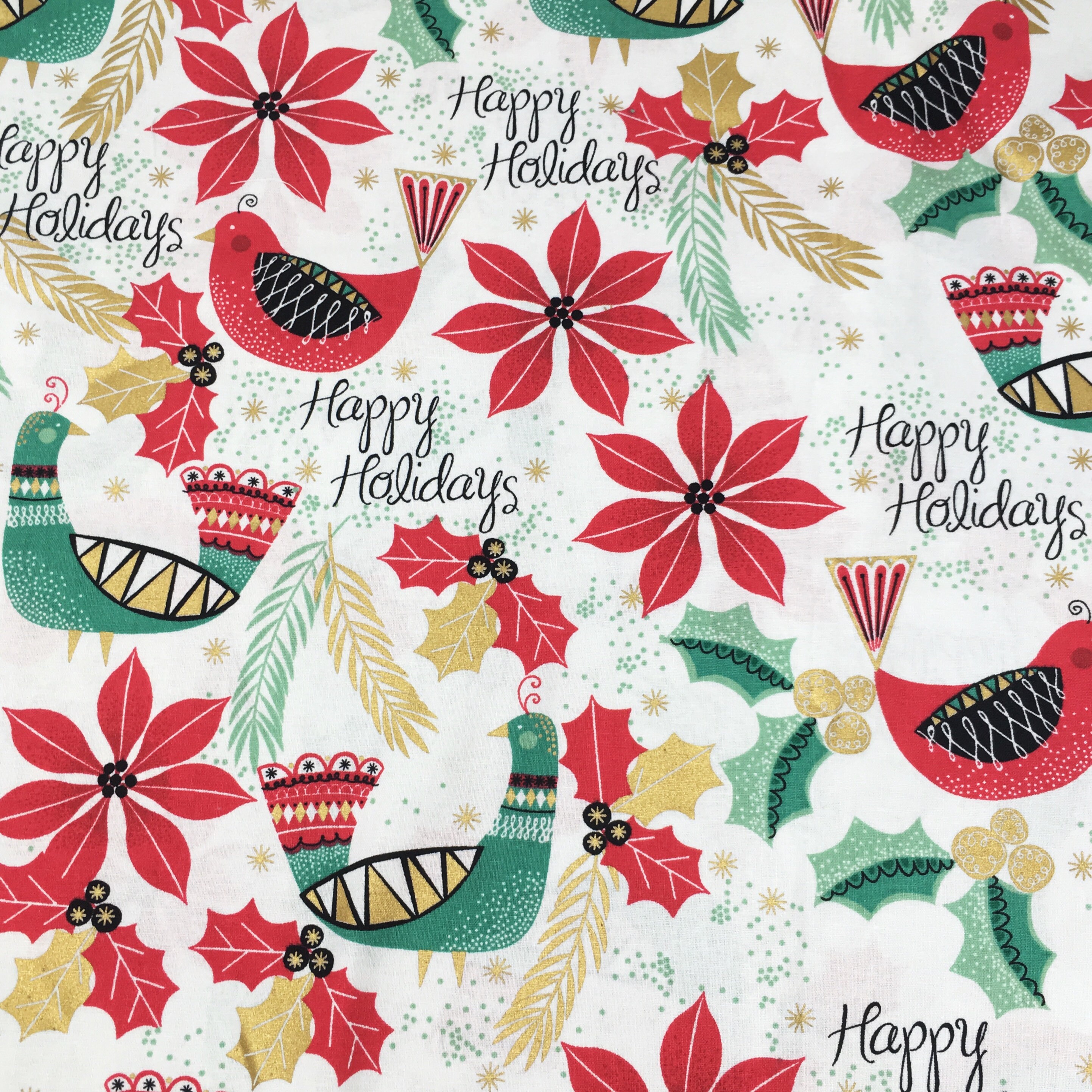 Clearance Holiday Printed Cotton Christmas Fabric