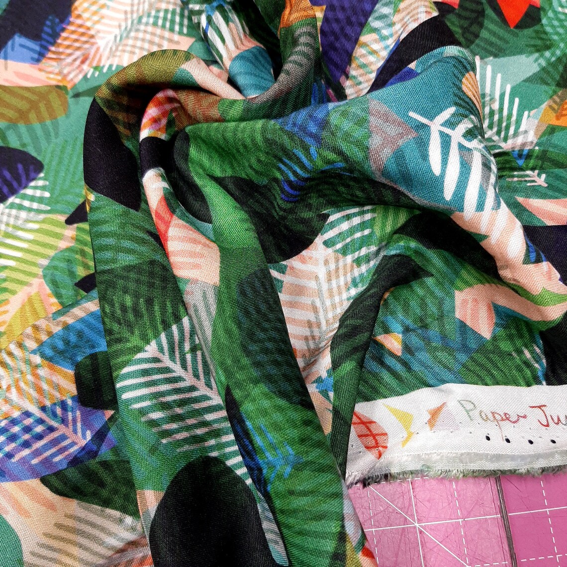 Dressmaking Viscose Fabric Dashwood studios floral rayon Etsy