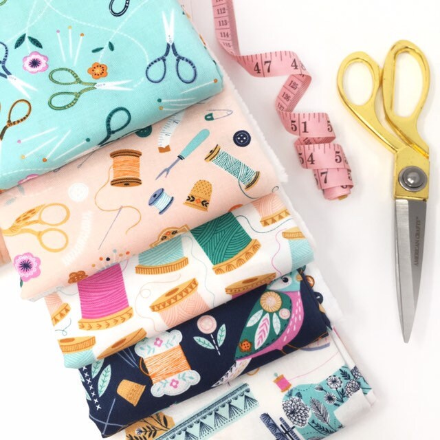 Sewing Machine Cotton Quilting Fabric Dashwood studio Stitch Sewing