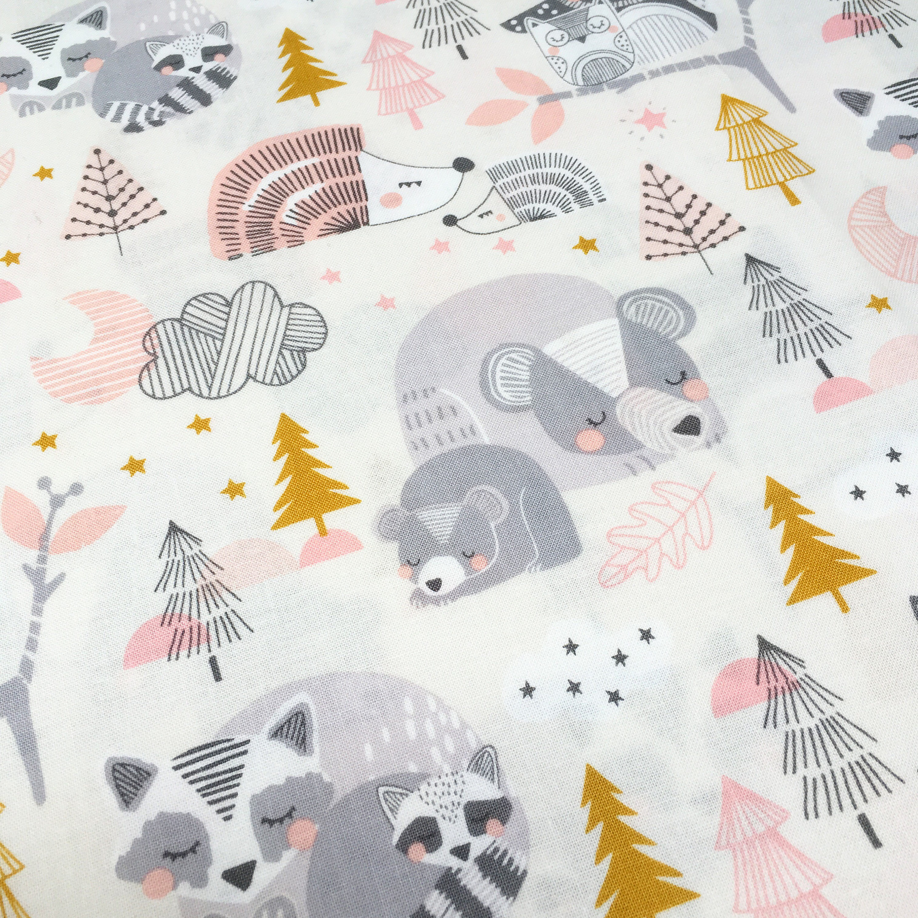 Woodland forest fabric Blend sweet dreams Woodland nursery cotton