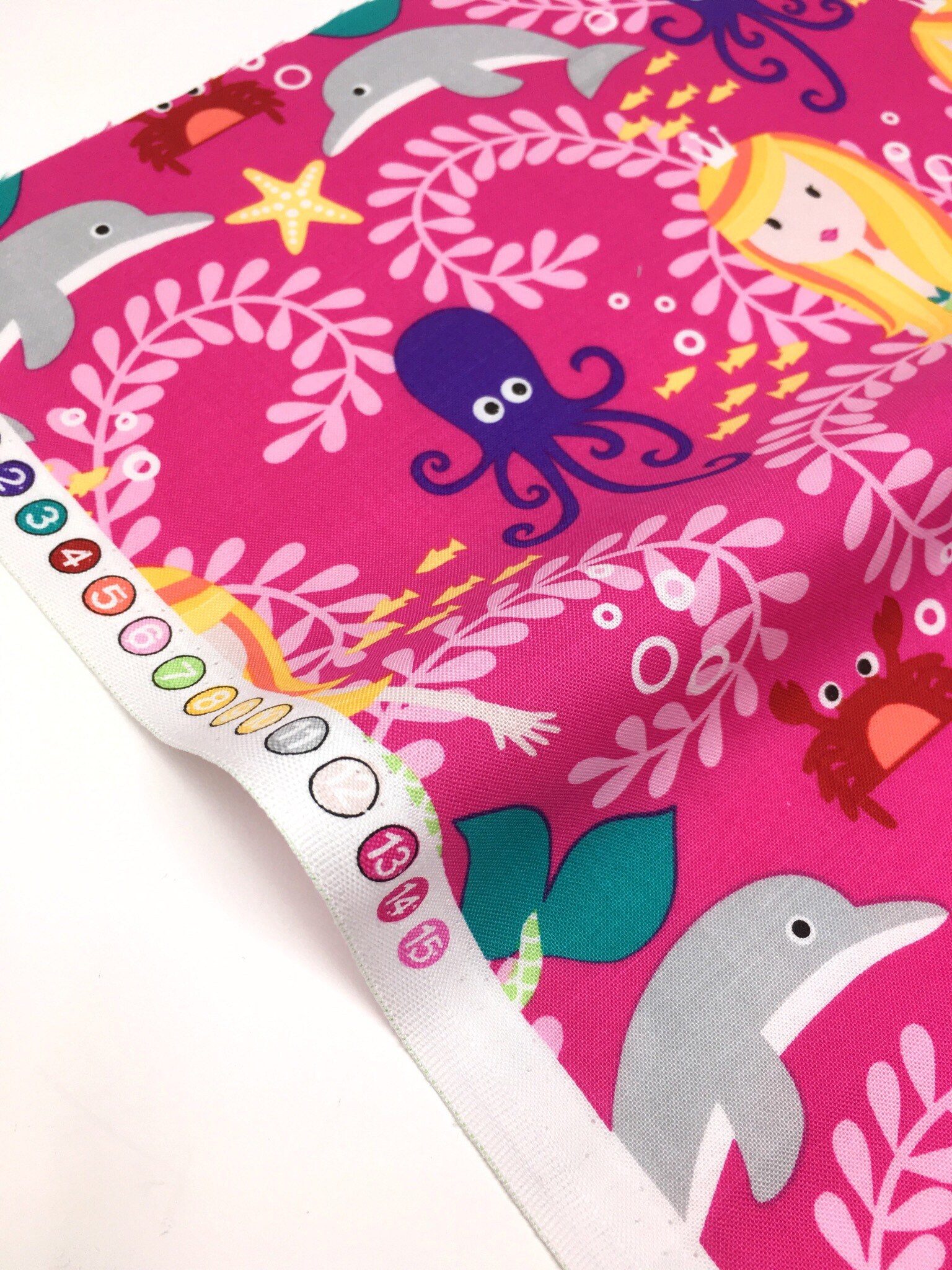 Download Mermaid printed cotton fabric 2 fat quarter bundle ...