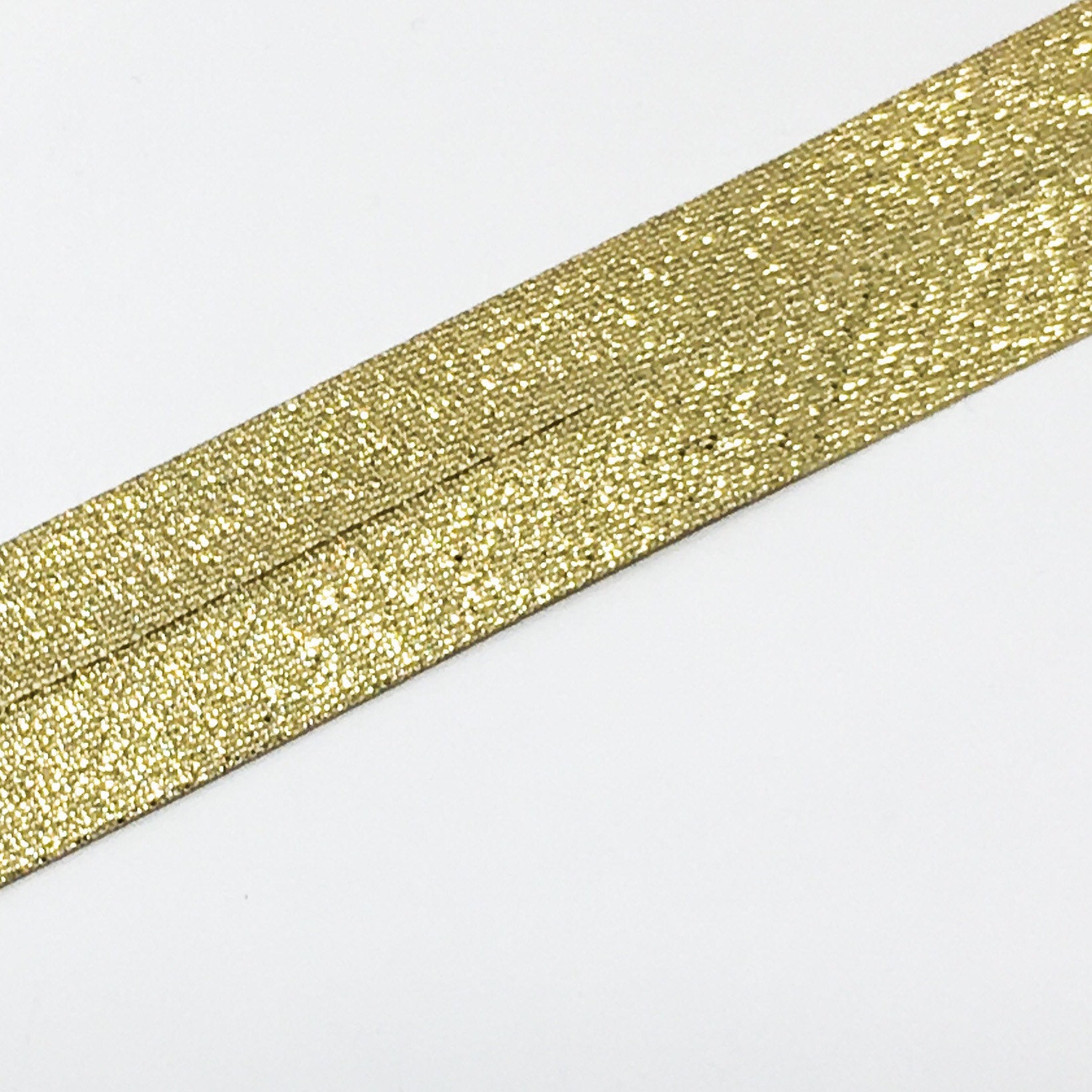Gold bias binding tape 3m Gold lame bias binding Metallic gold bias