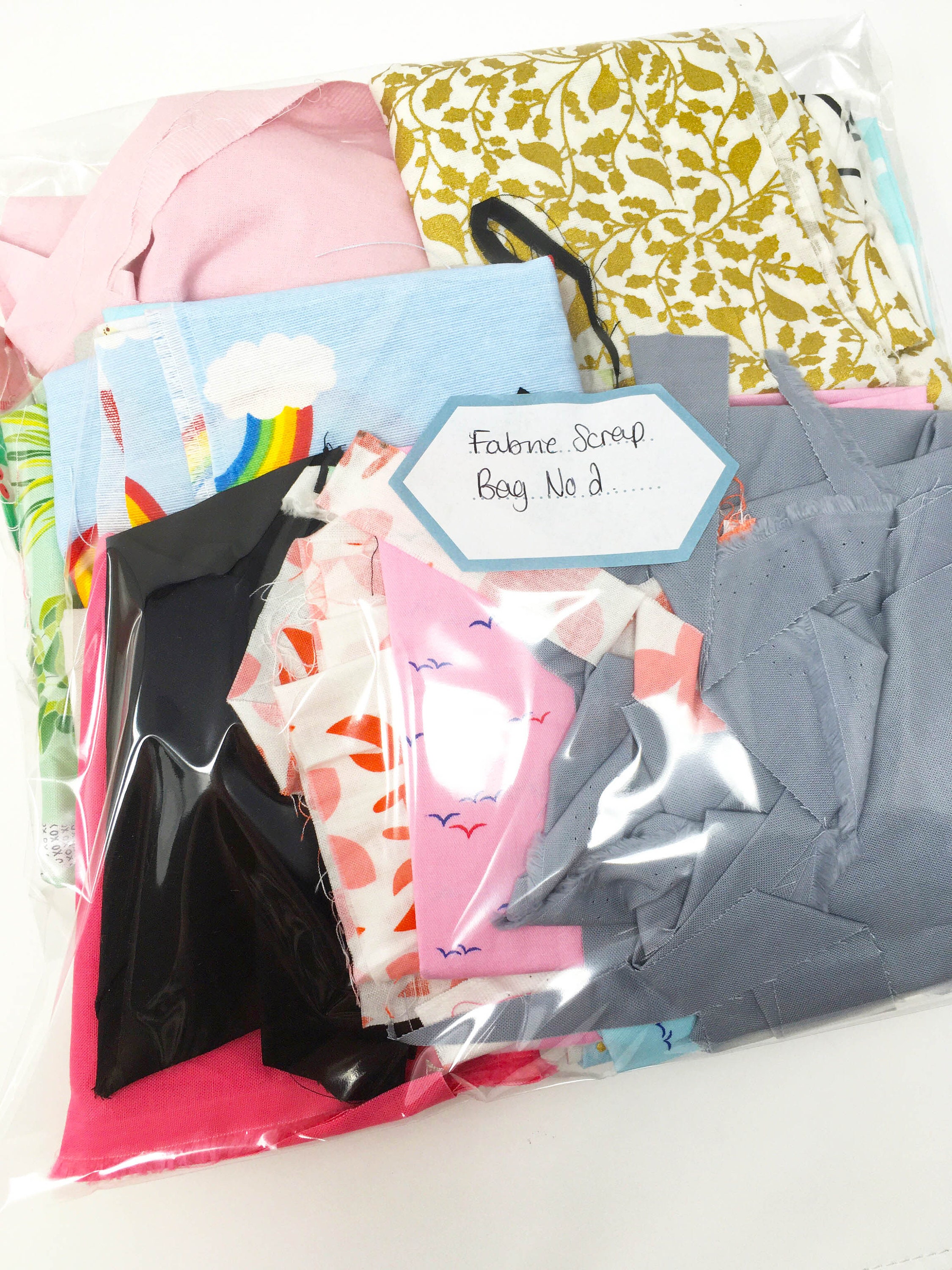 Cotton fabric scrap bag Quilting scrap bag 0.8kg