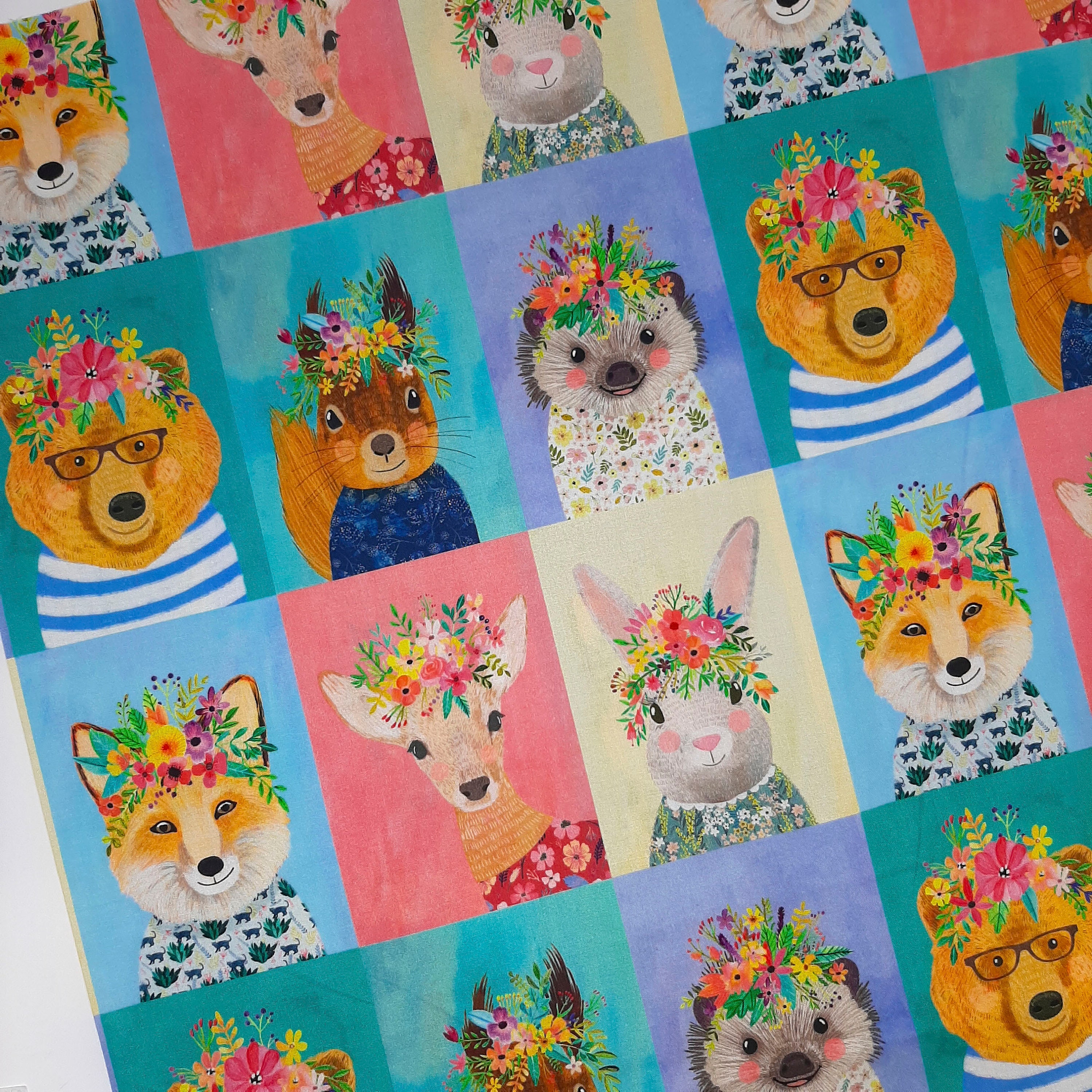 Forest friends by Blend fabrics - woodland animal forest print fabric