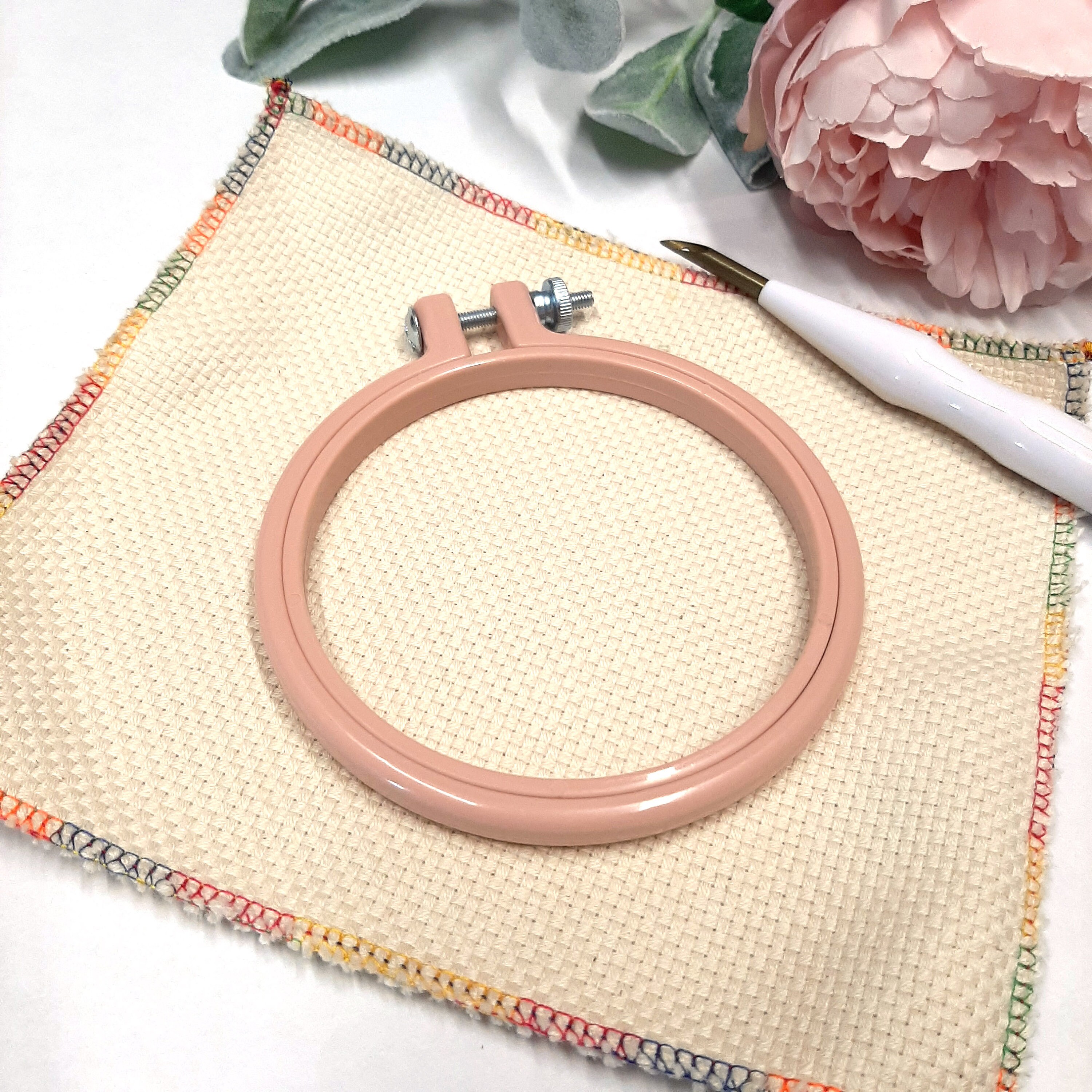 Punch needle supplies Punch needle hoop Pink punch needle kit