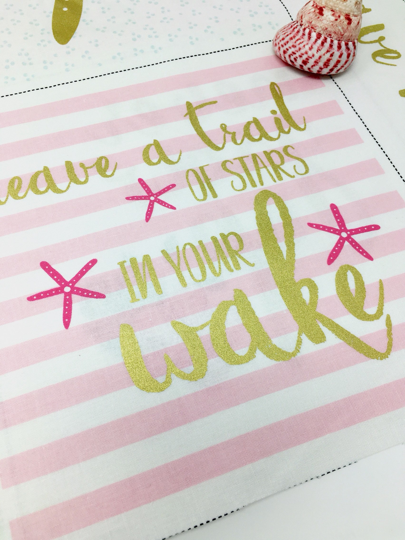 Riley Blake Let's be mermaids printed fabric panel Baby blanket