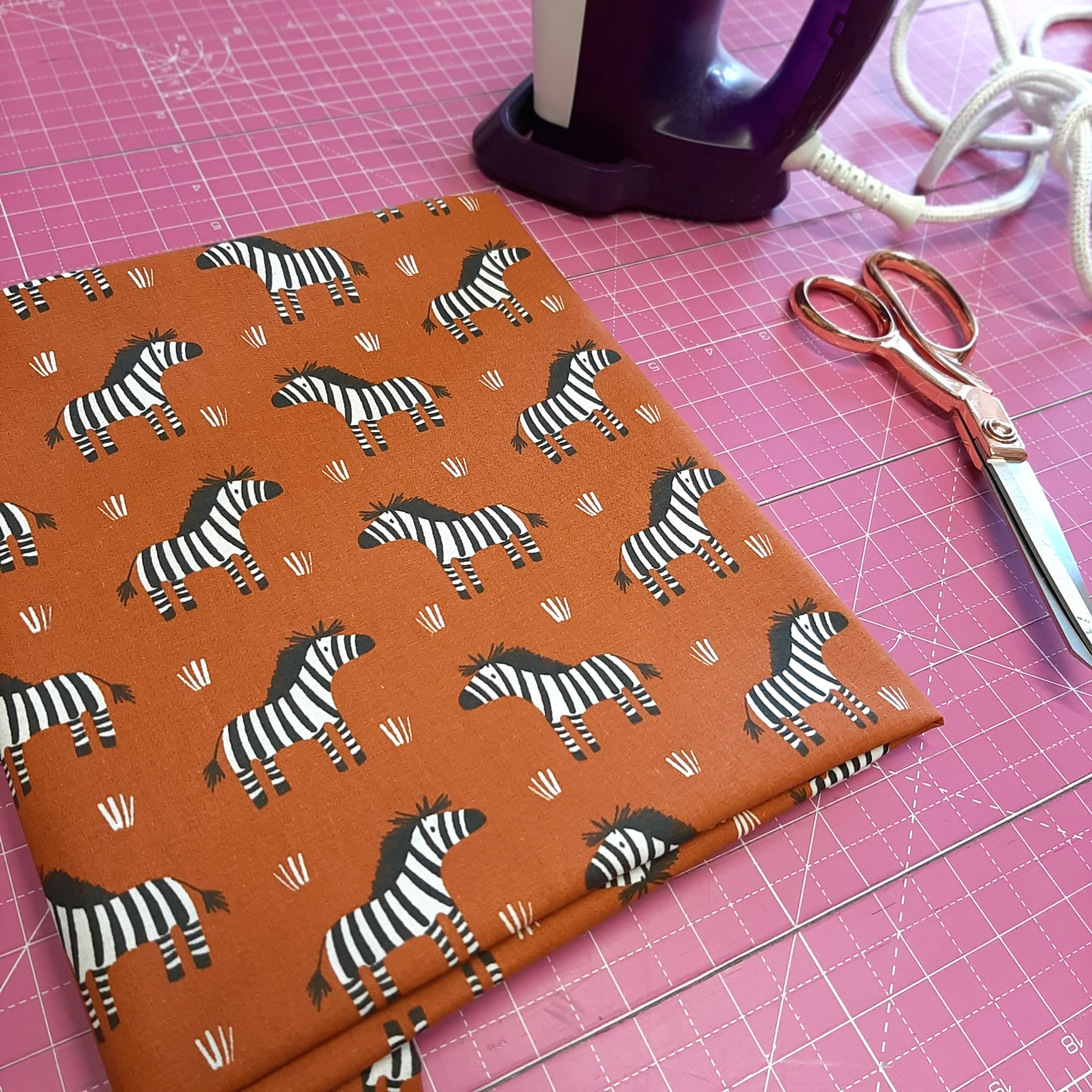 Zebra Cotton Fabric SafarI Zebra Novelty Printed Fabric Etsy