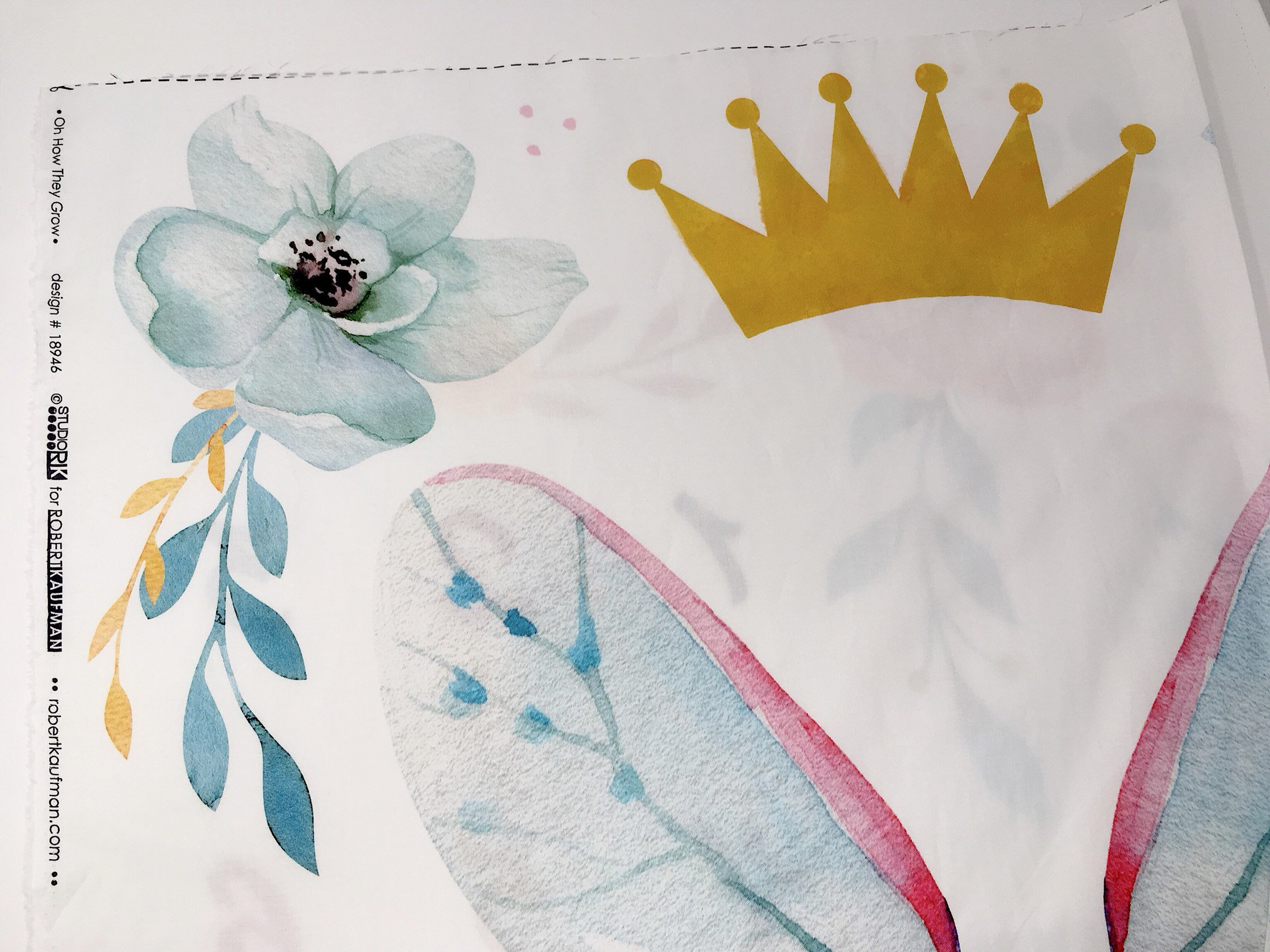 Milestone Baby blanket printed fabric panel Oh how they grow Robert