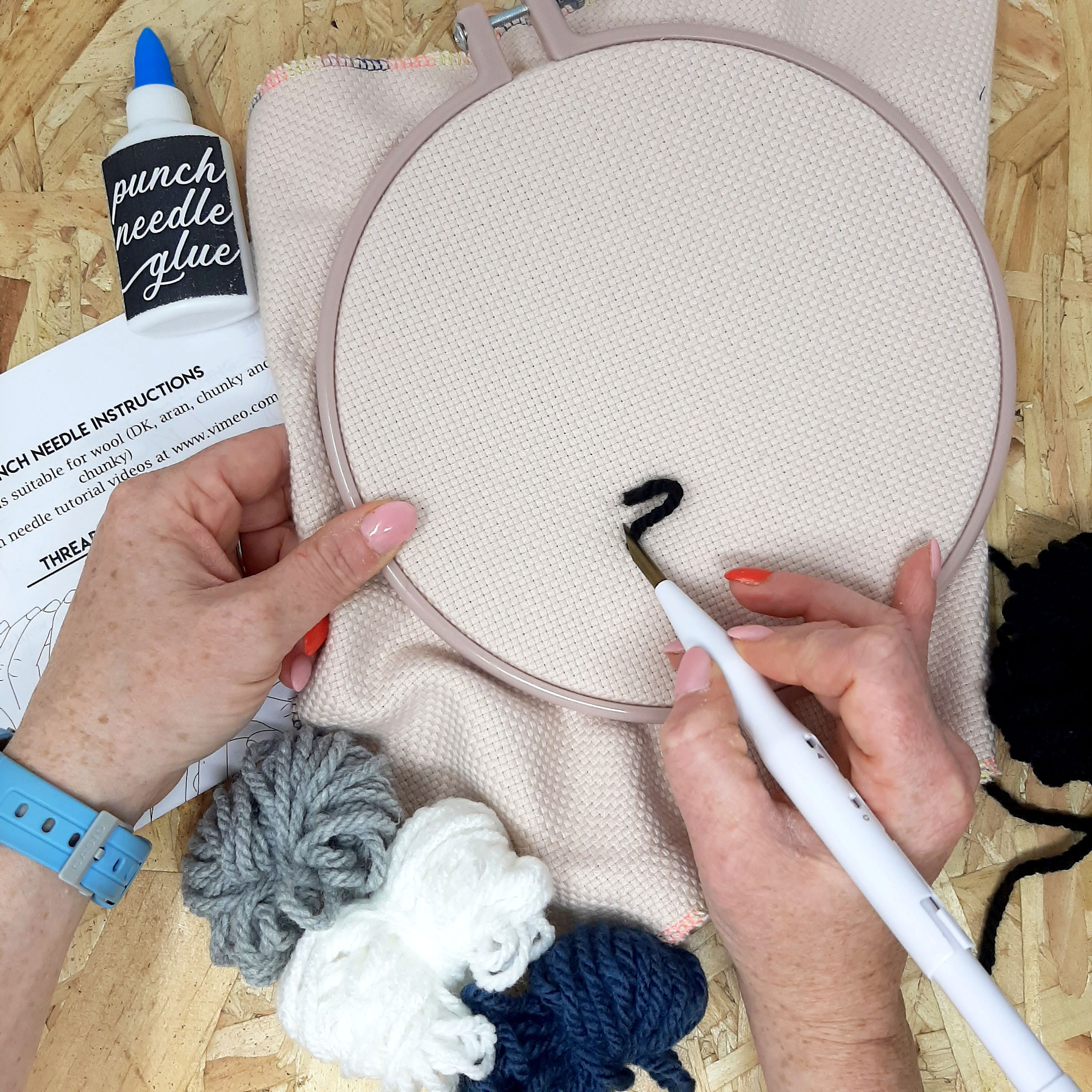 Punch needle kit Beginners Punch Needle Embroidery Kit Etsy