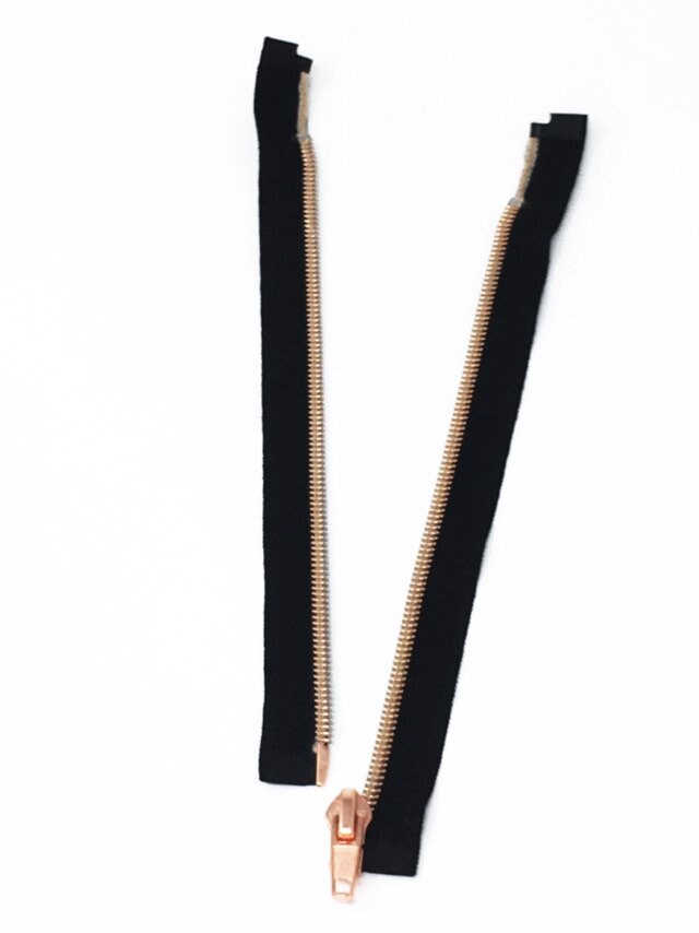 20cm Rose Gold Zip 20cm Zipper Copper Colour Open Ended Zipper