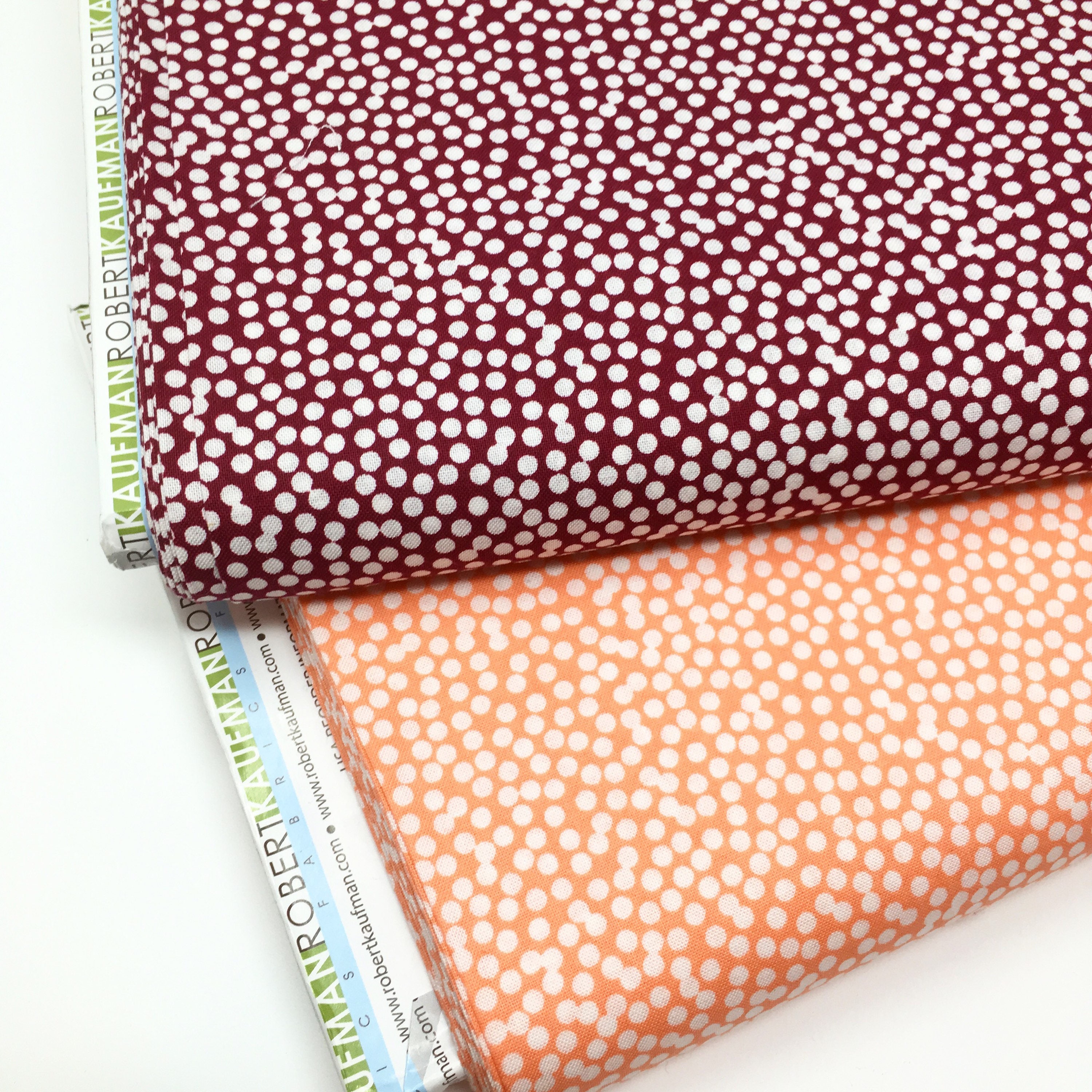 Robert Kaufman printed fabric by the metre , Spot printed cotton quilt