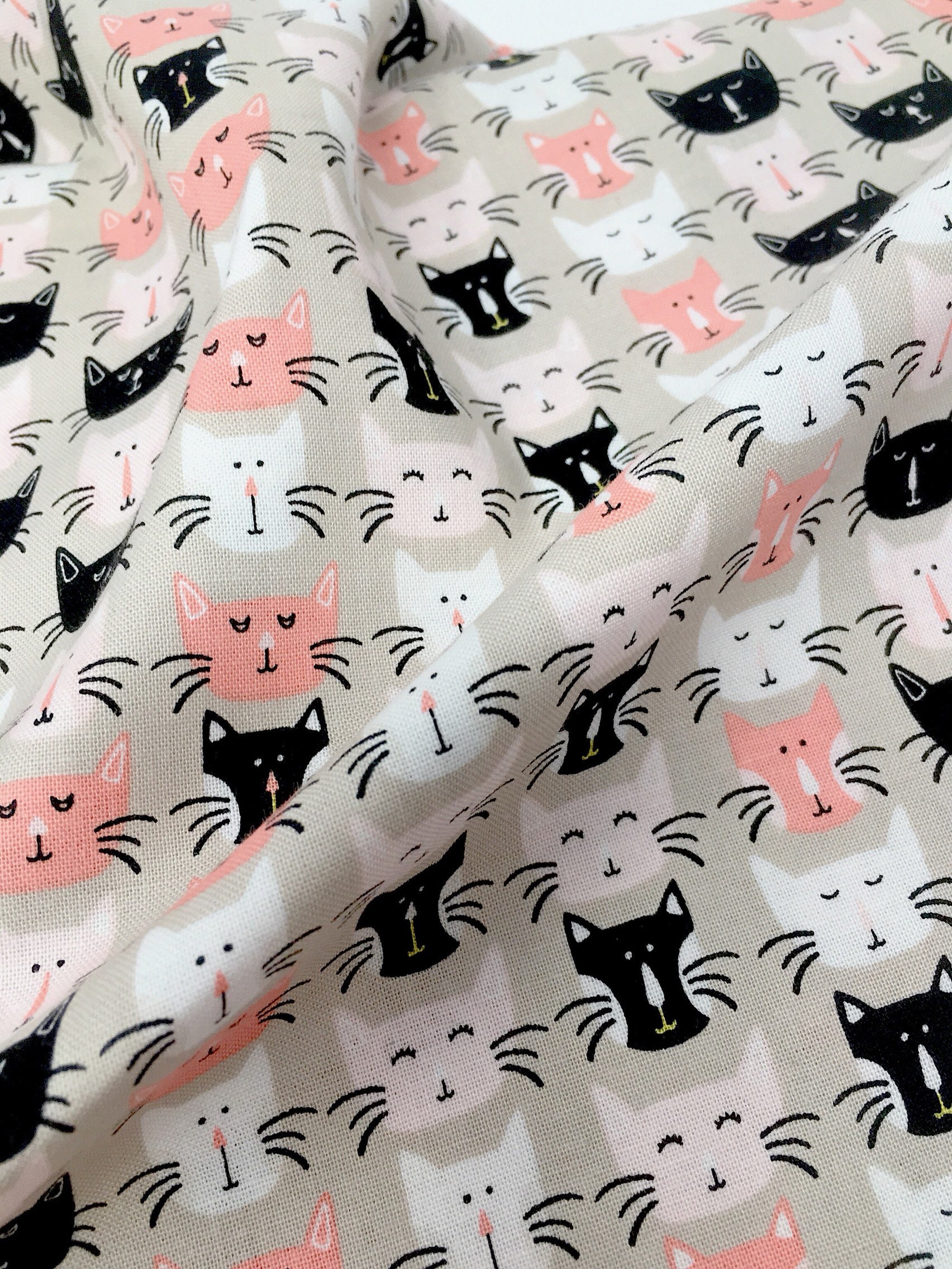 Riley Blake Meow Cat Print fabric by the metre Cat print quilting