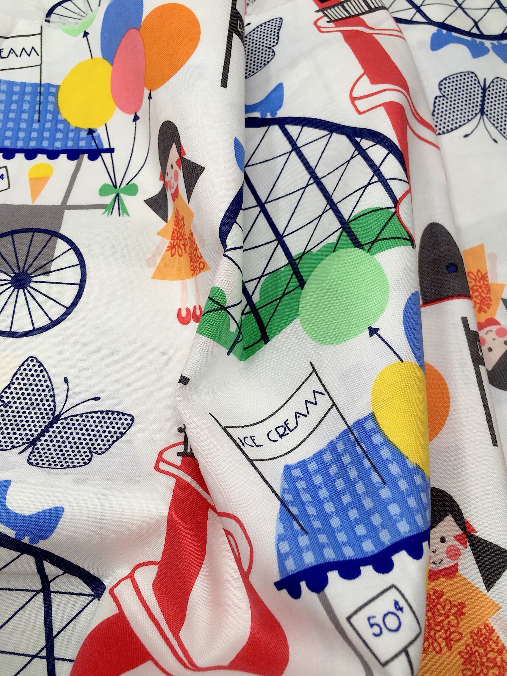 Michael miller fabric, michael miller, carnival fabric, funfair fabric