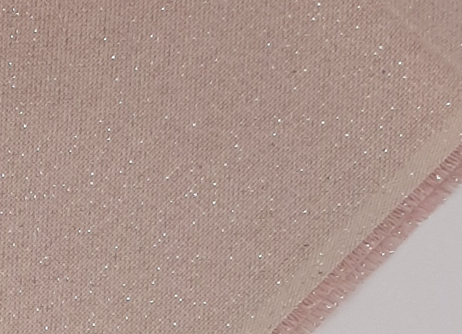 Pink lurex half panama cotton upholstery fabric Half