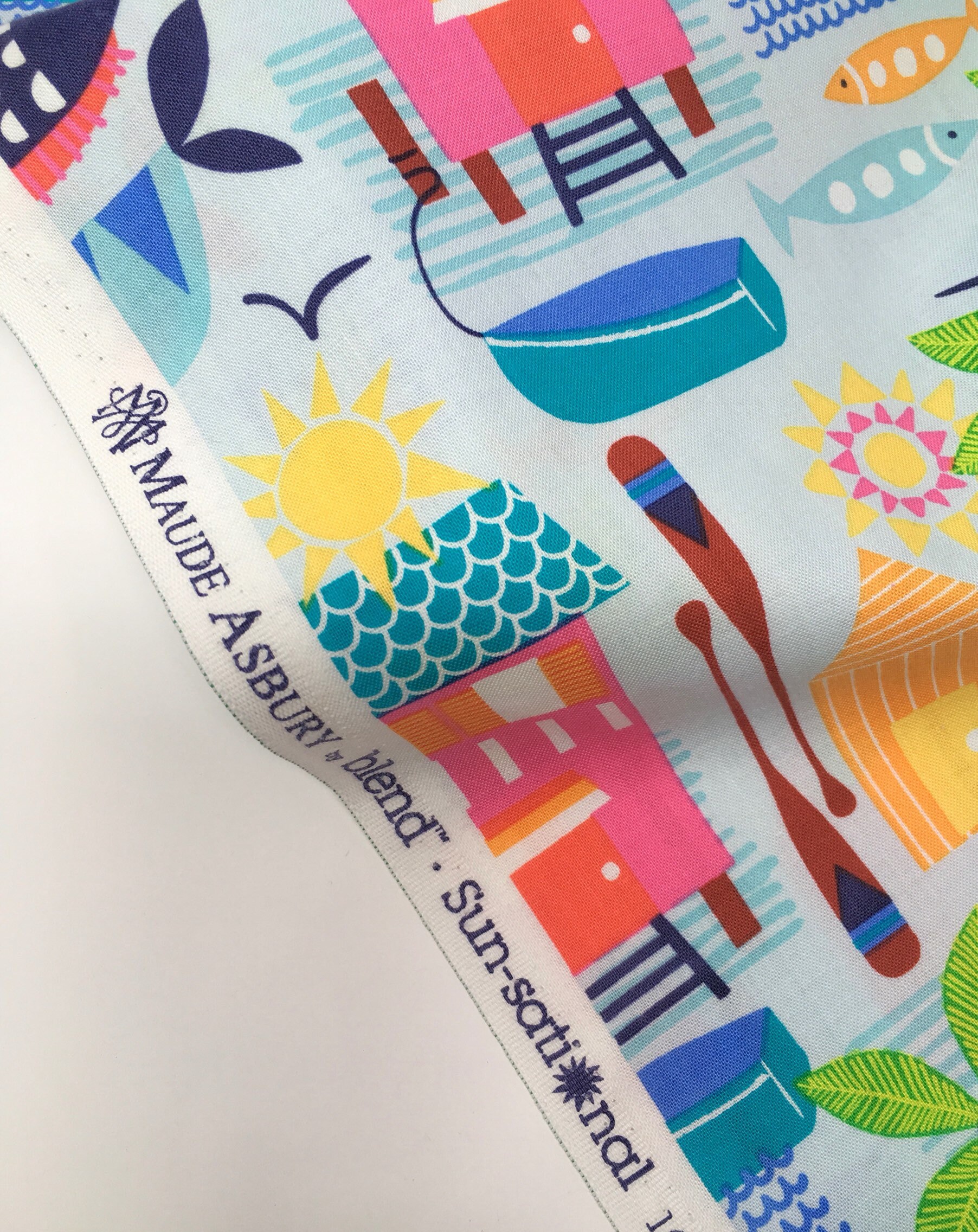 Seaside fabric woven cotton fabric fat quarter fabric uk