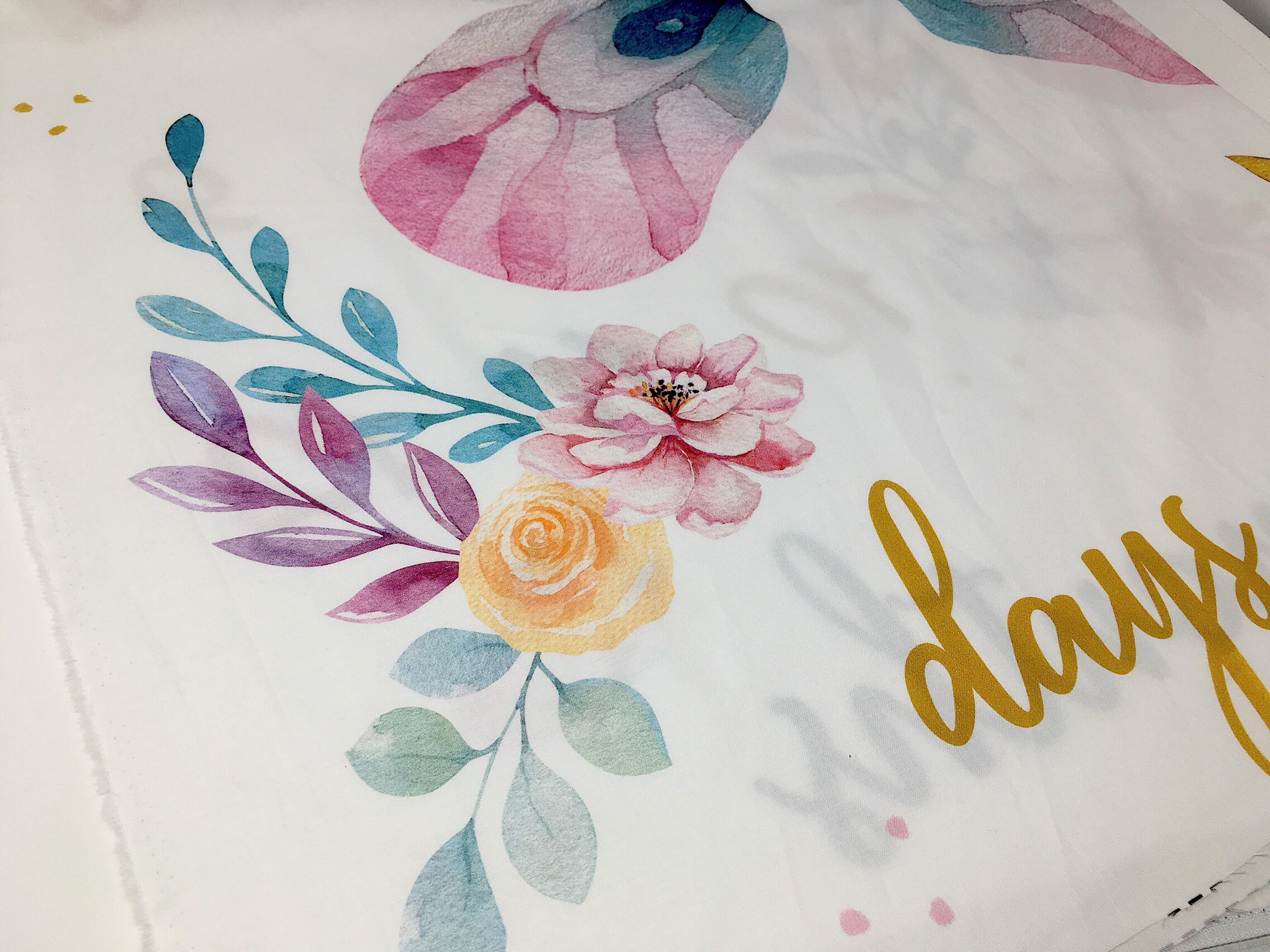 Milestone Baby blanket printed fabric panel Oh how they grow Robert