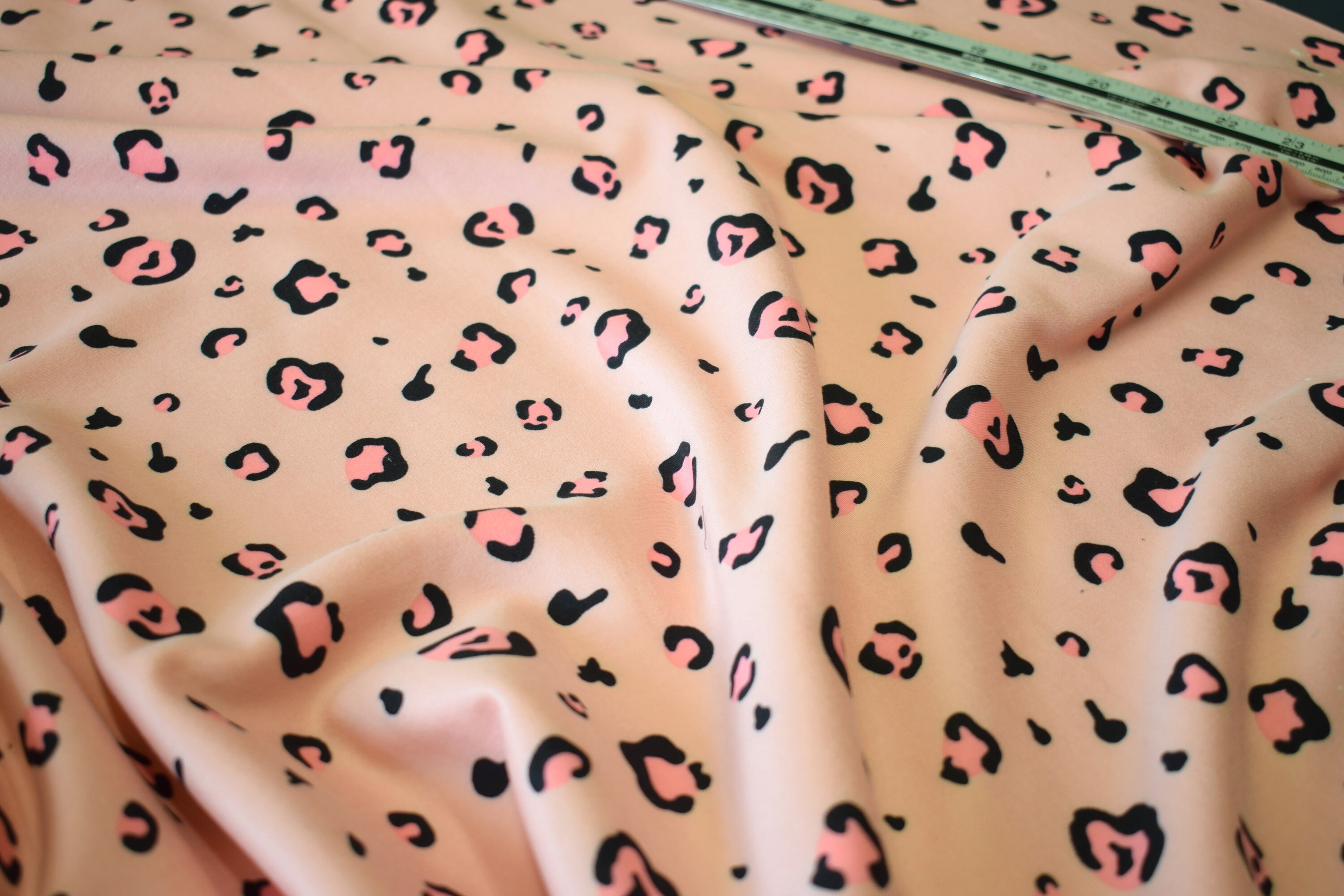 Leopard Print Jersey Sweatshirt Fabric Neon Animal Print Etsy UK