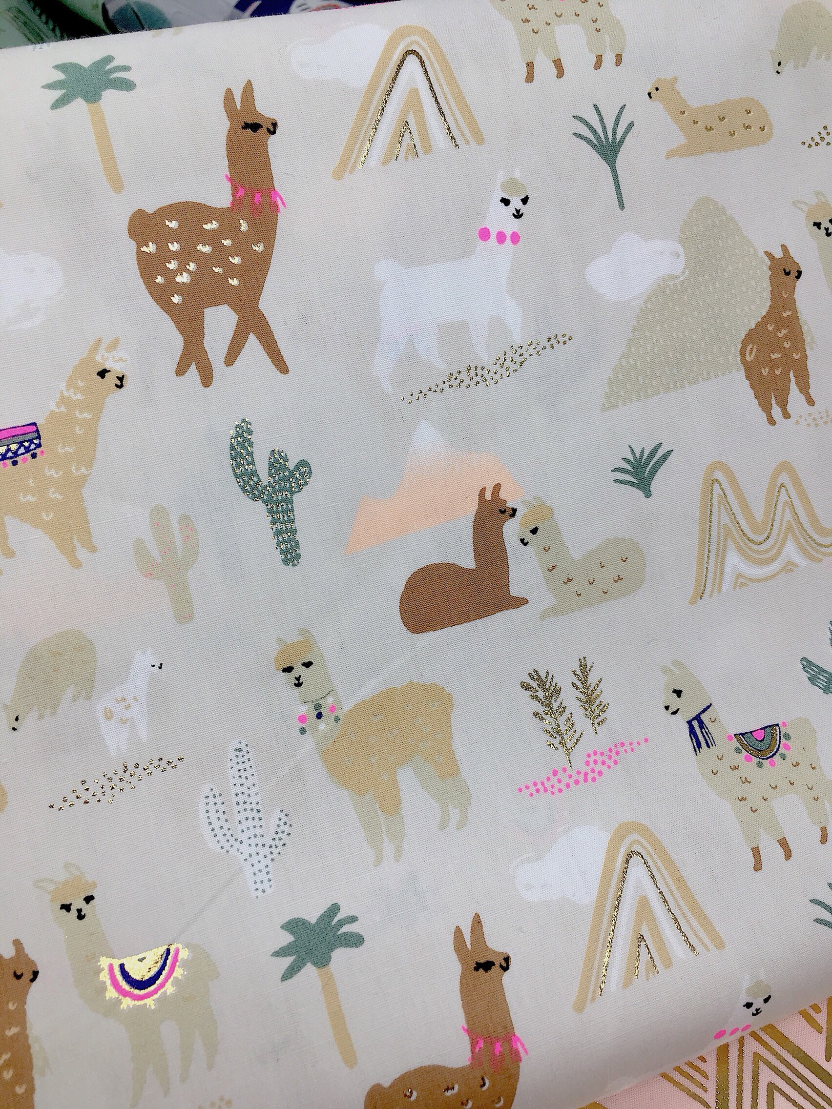 rico design fabrics, alpaca fabric, alpaca cotton, neon fabric, llama
