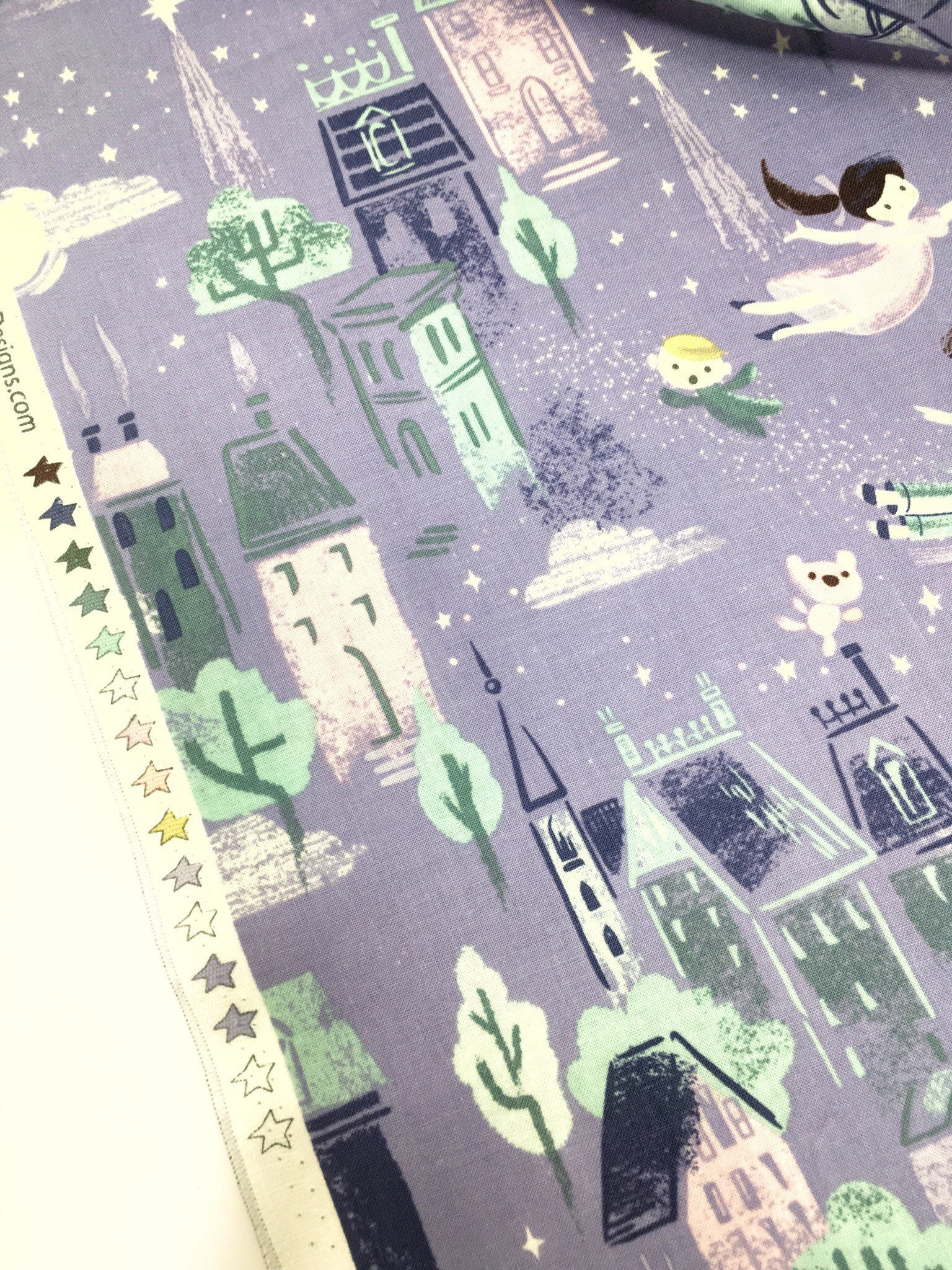 Riley Blake peter pan printed cotton Neverland quilt fabric Printed