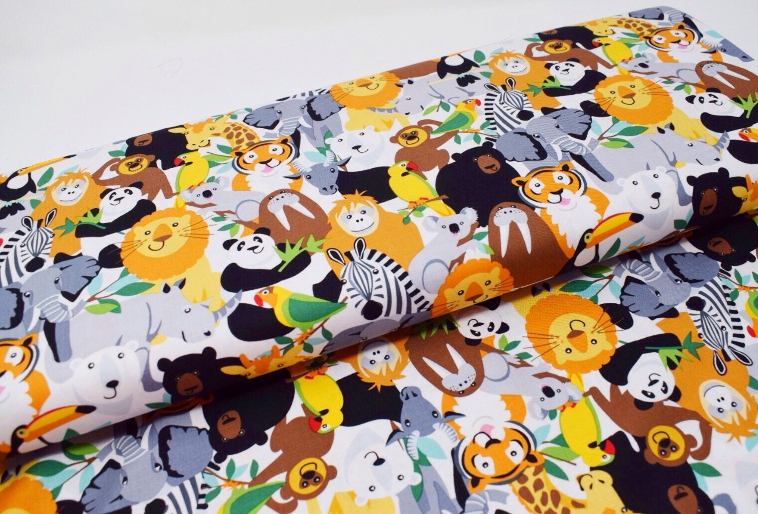 Jungle Animal Kids Fabric Jungle Nursery fabric Jungle curtain fabric