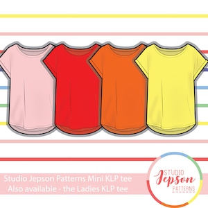 Padrão de camiseta infantil pdf, download de padrão de camiseta Mini KLP, padrão de camiseta infantil, padrões Studio Jepson
