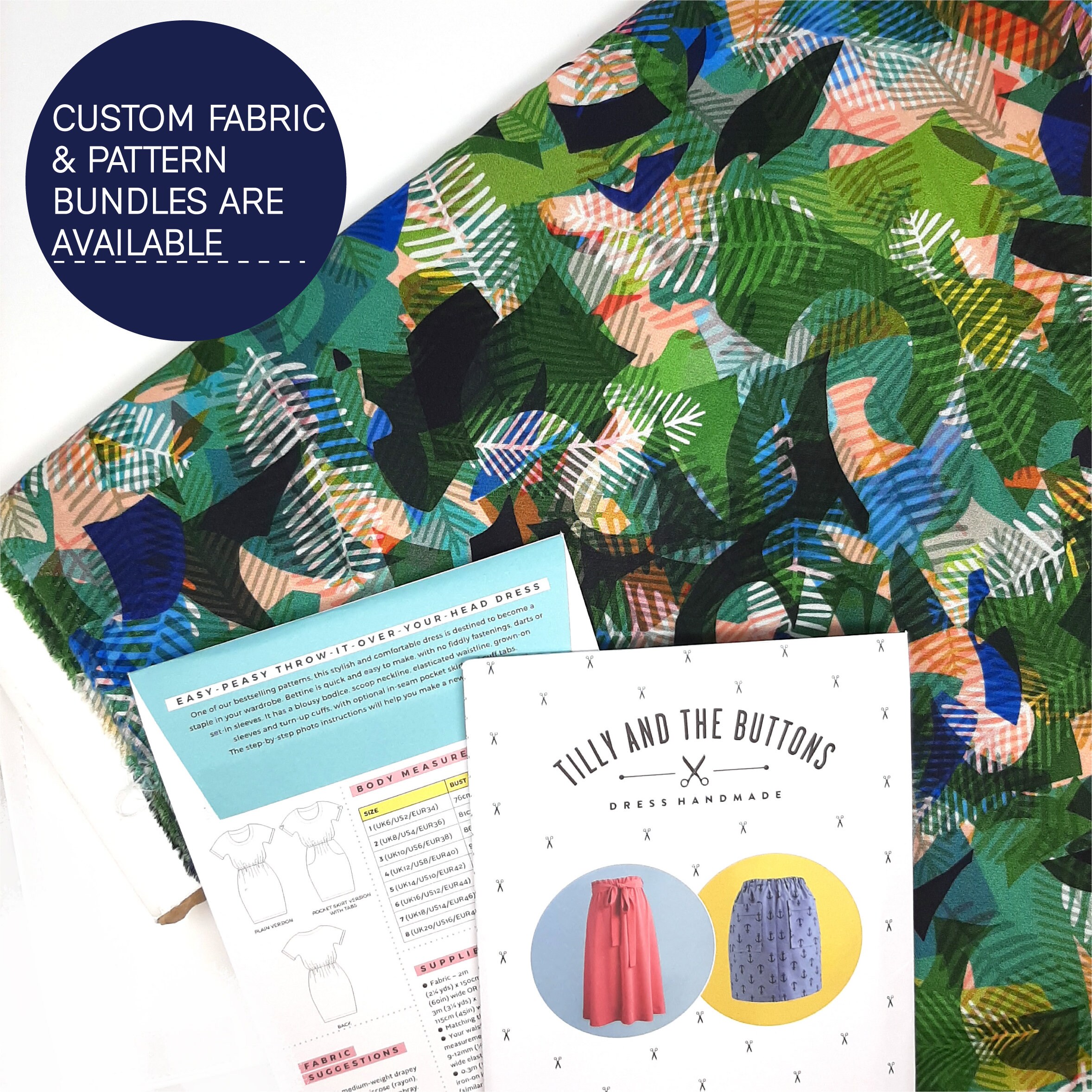 Dressmaking Viscose Fabric Dashwood studios floral rayon fabric