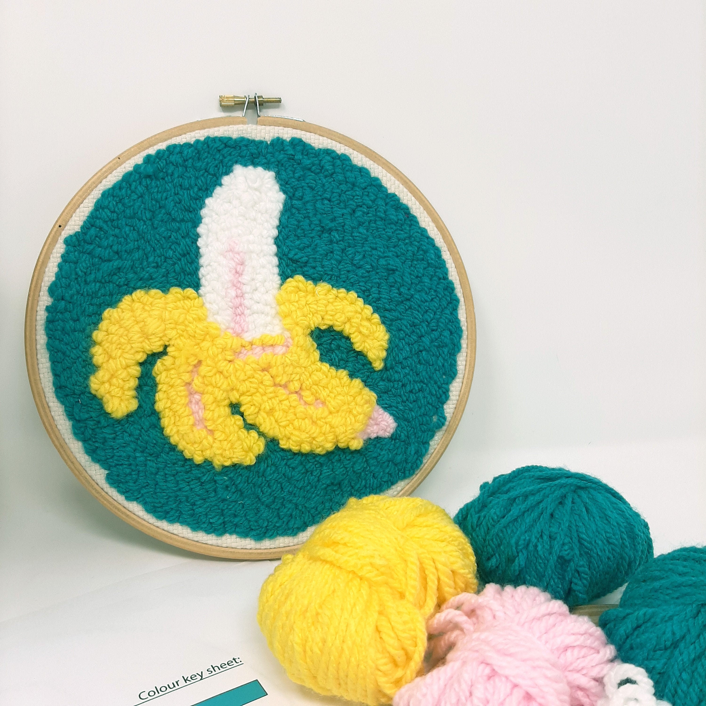 Punch needle kit UK, Complete Punch needle embroidery kit, Banana punch