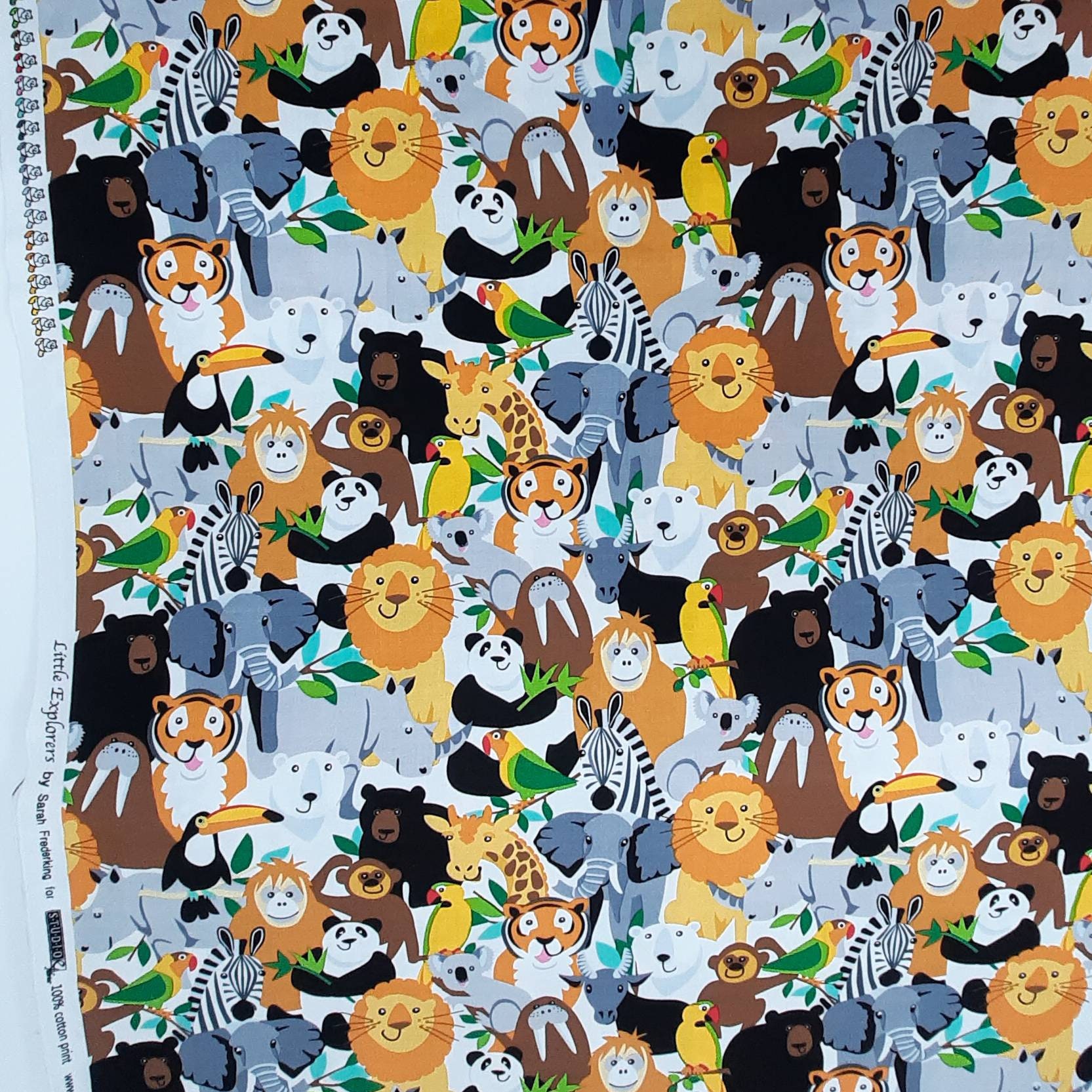 Jungle Animal Kids Fabric Jungle Nursery Fabric Studio E Little