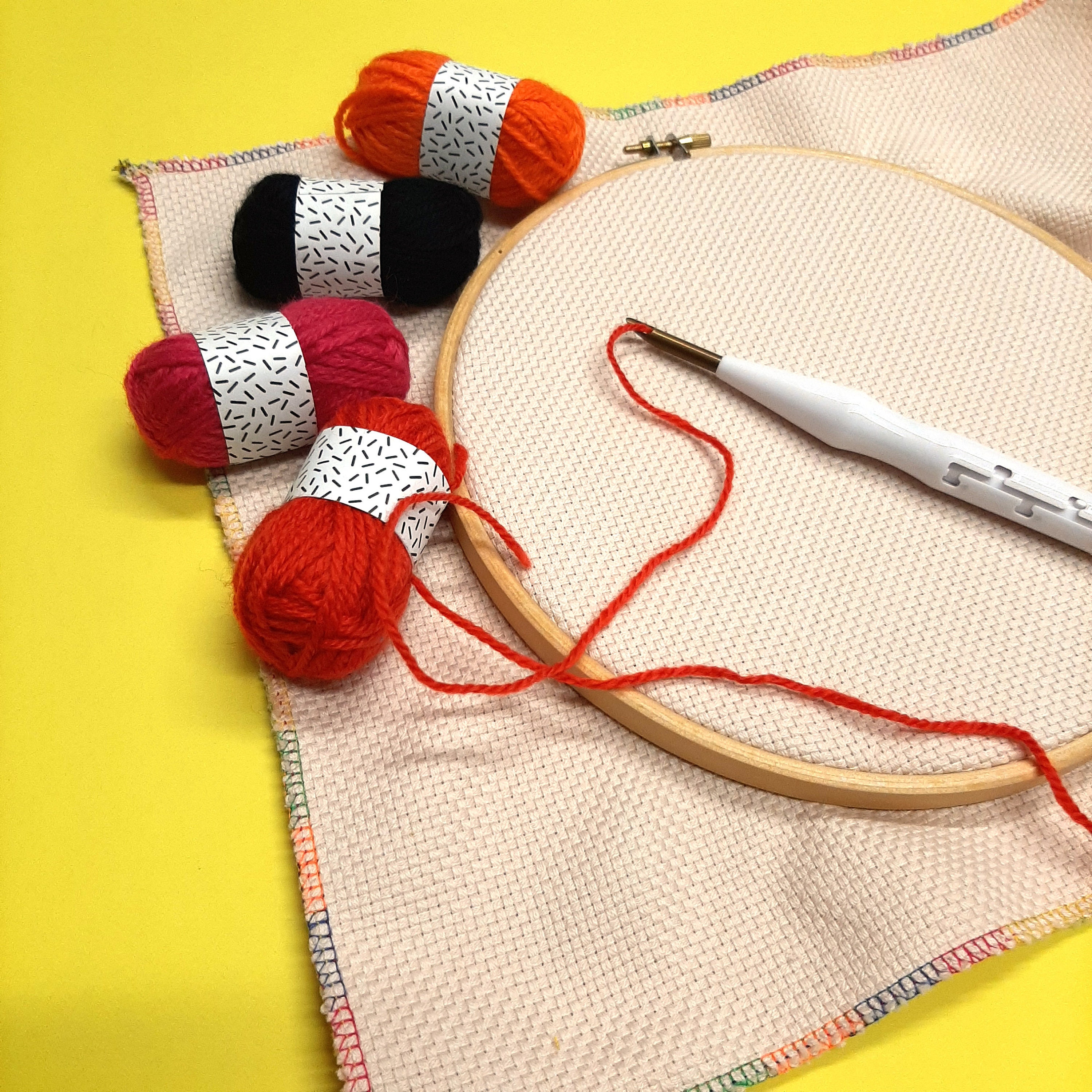 Punch needle starter kit, Punch needle gift set, Complete punch needle