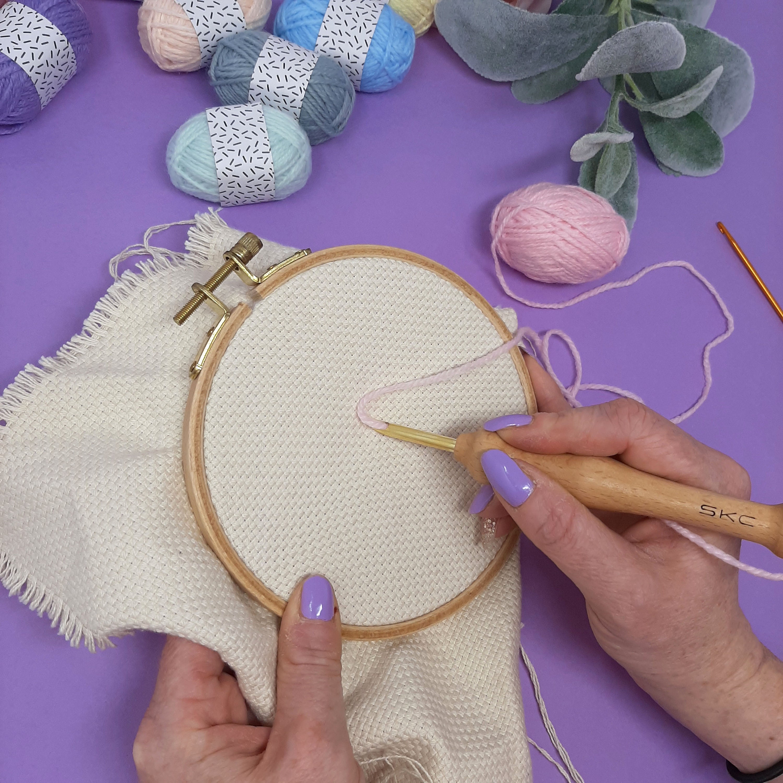 Oxford punch needle tool, Beginners embroidery punch needle tool, Easy