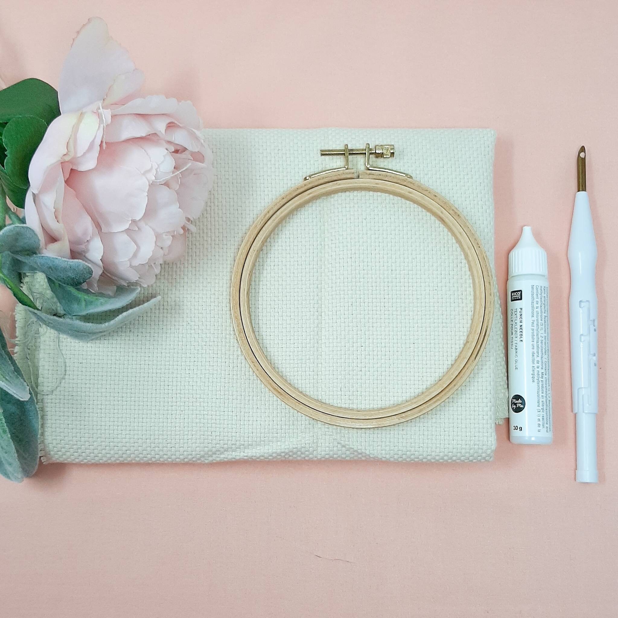 Punch needle embroidery supplies glue for Beginners punch needle