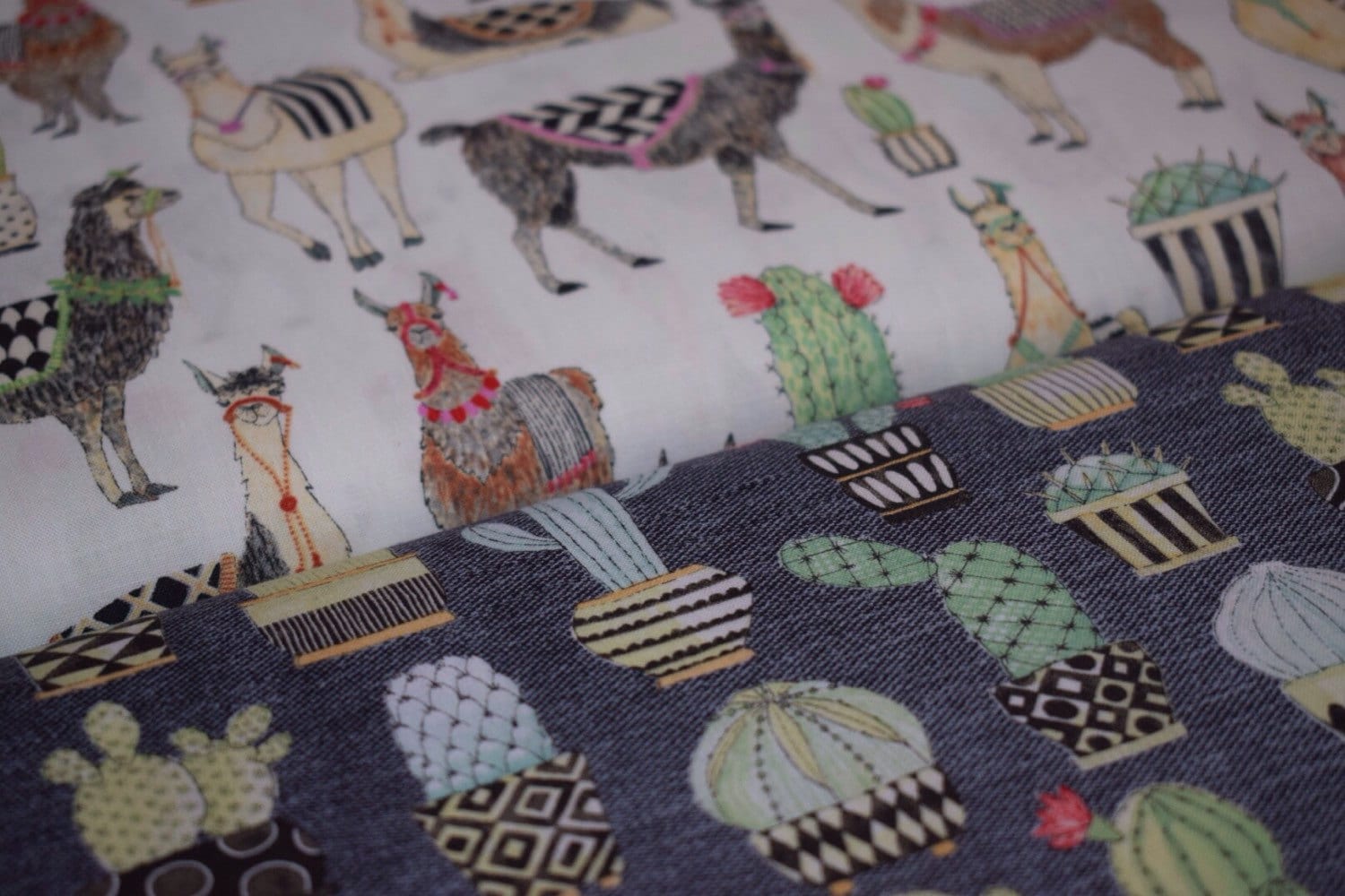 Michael Miller Cactus print cotton fabric I Cactus print fabric I Free