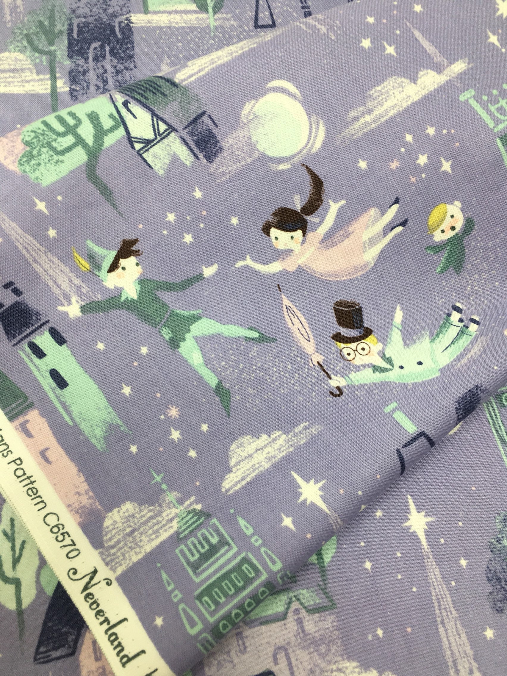 Riley Blake peter pan printed cotton Neverland quilt fabric Printed