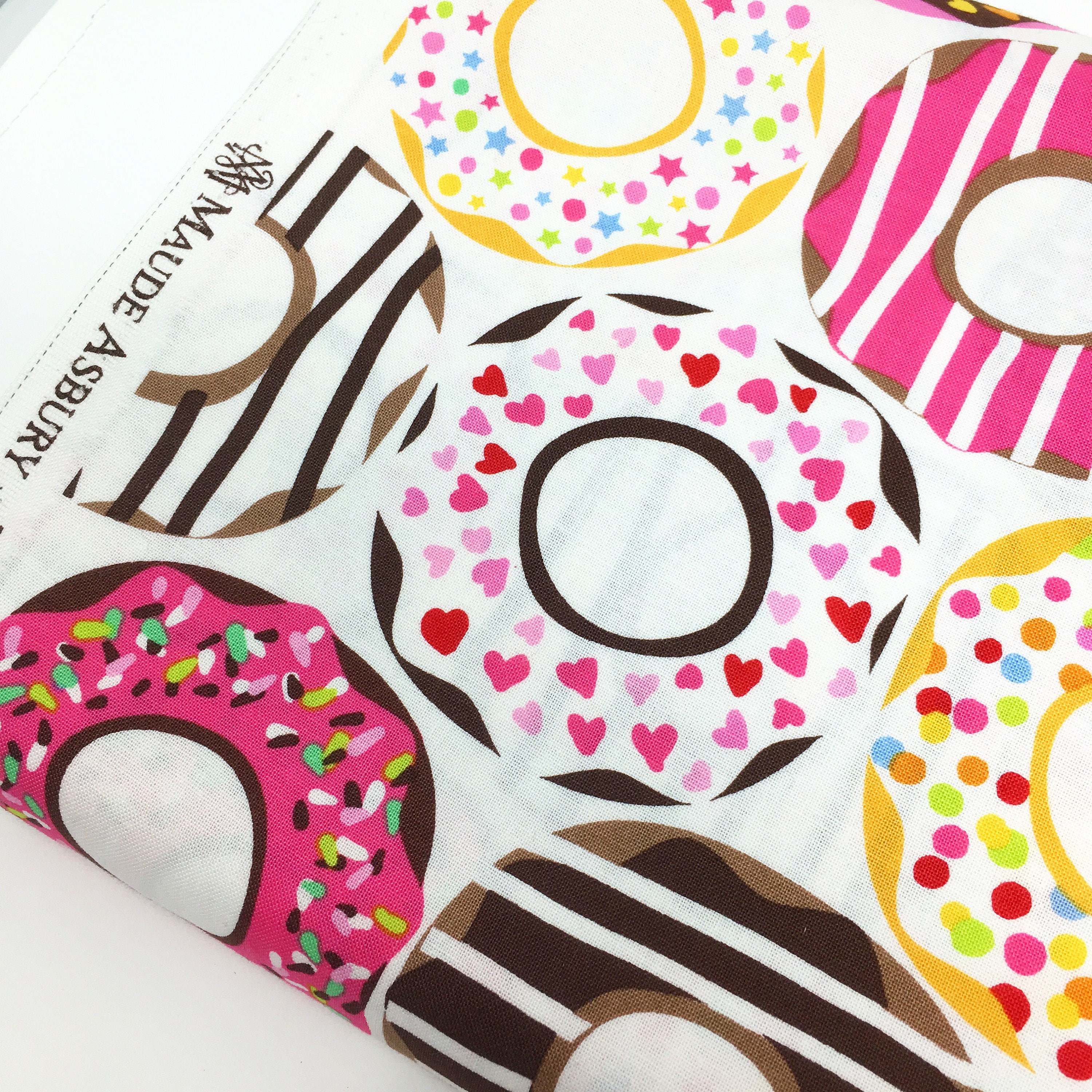 Donut printed cotton by the metre Blend Donut party fabric Donut
