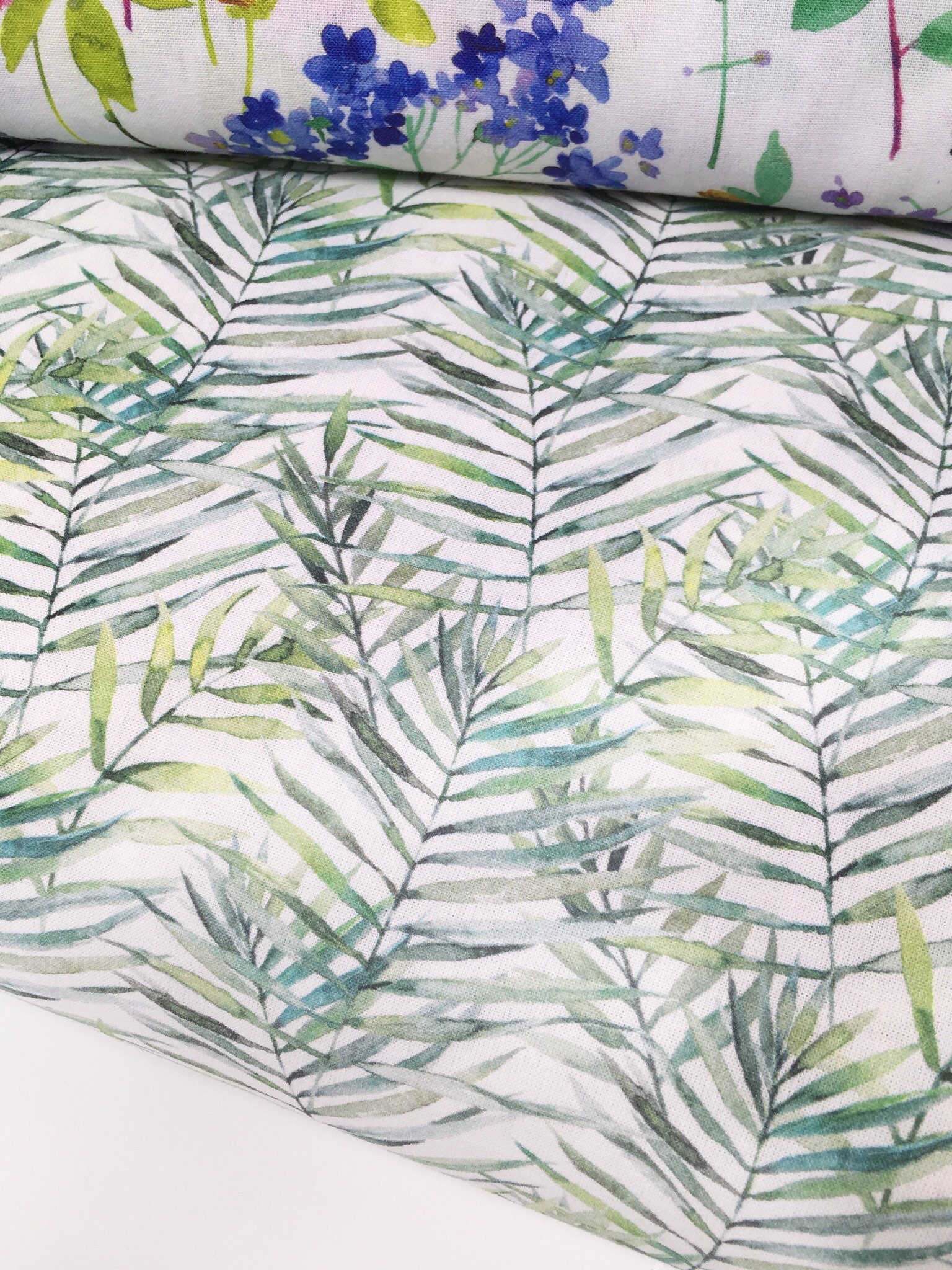 Botanical print watercolour fabric Bohemian fabric home decor curtain
